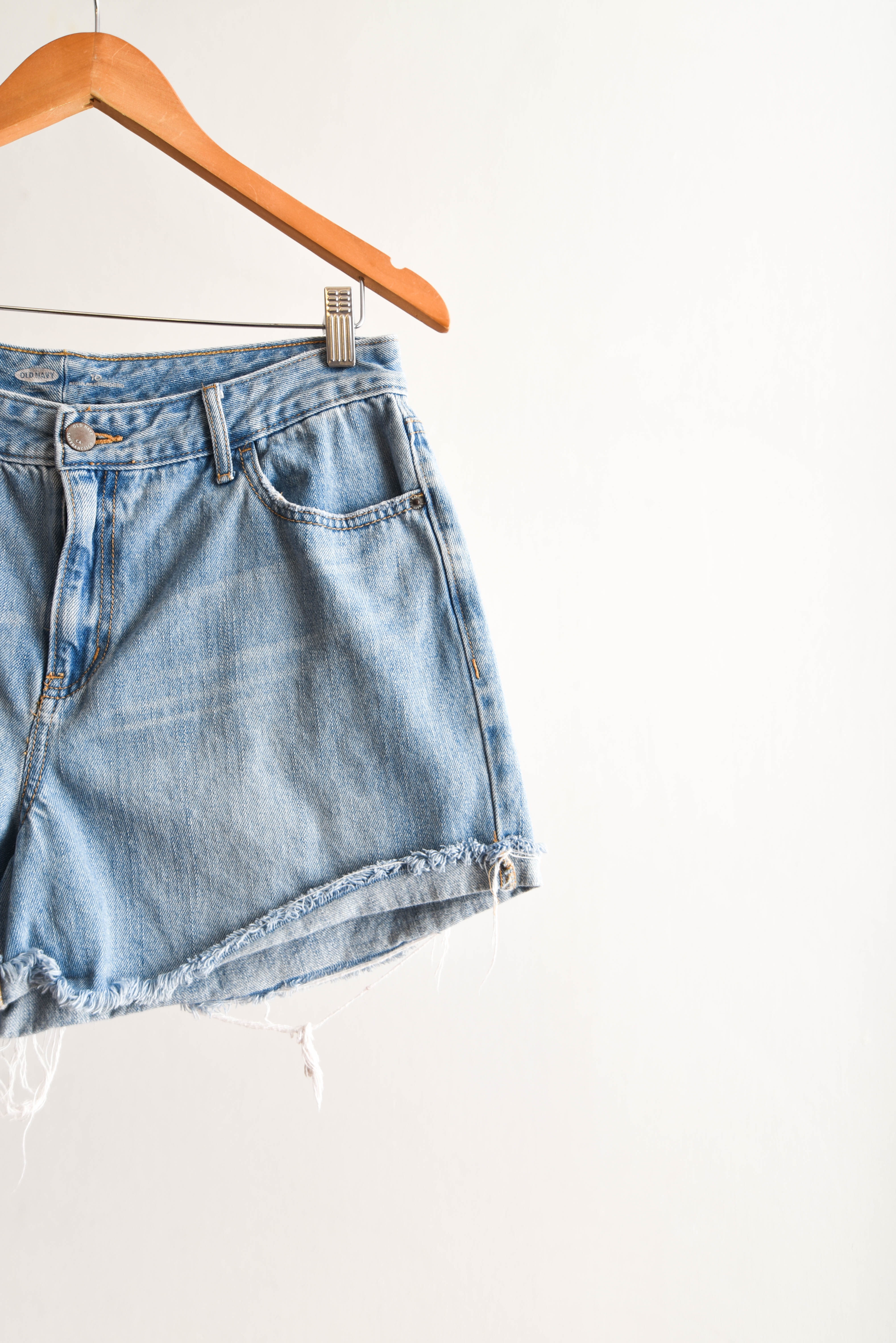 Short denim tiro alto