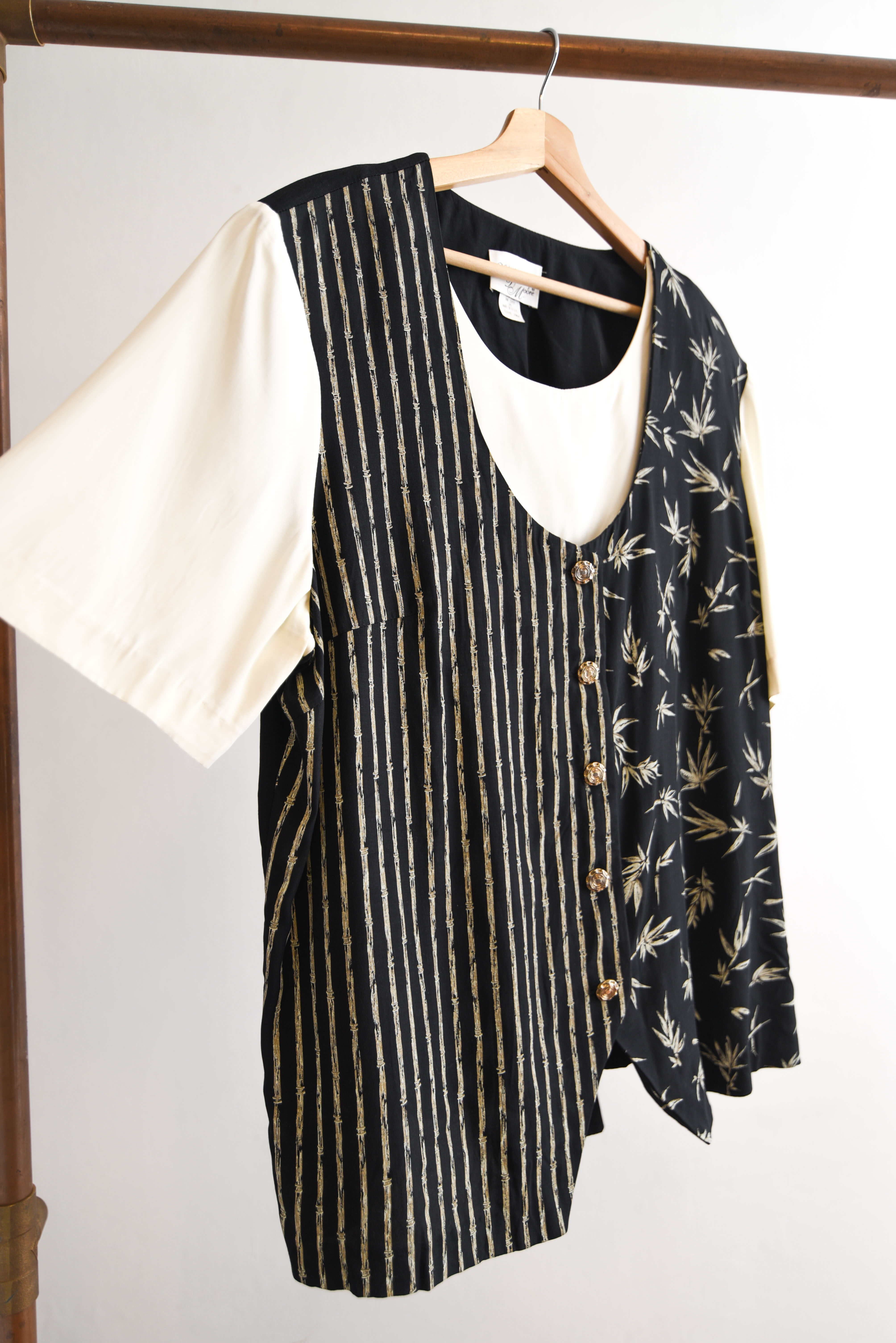 Blusa 90s bamboo print