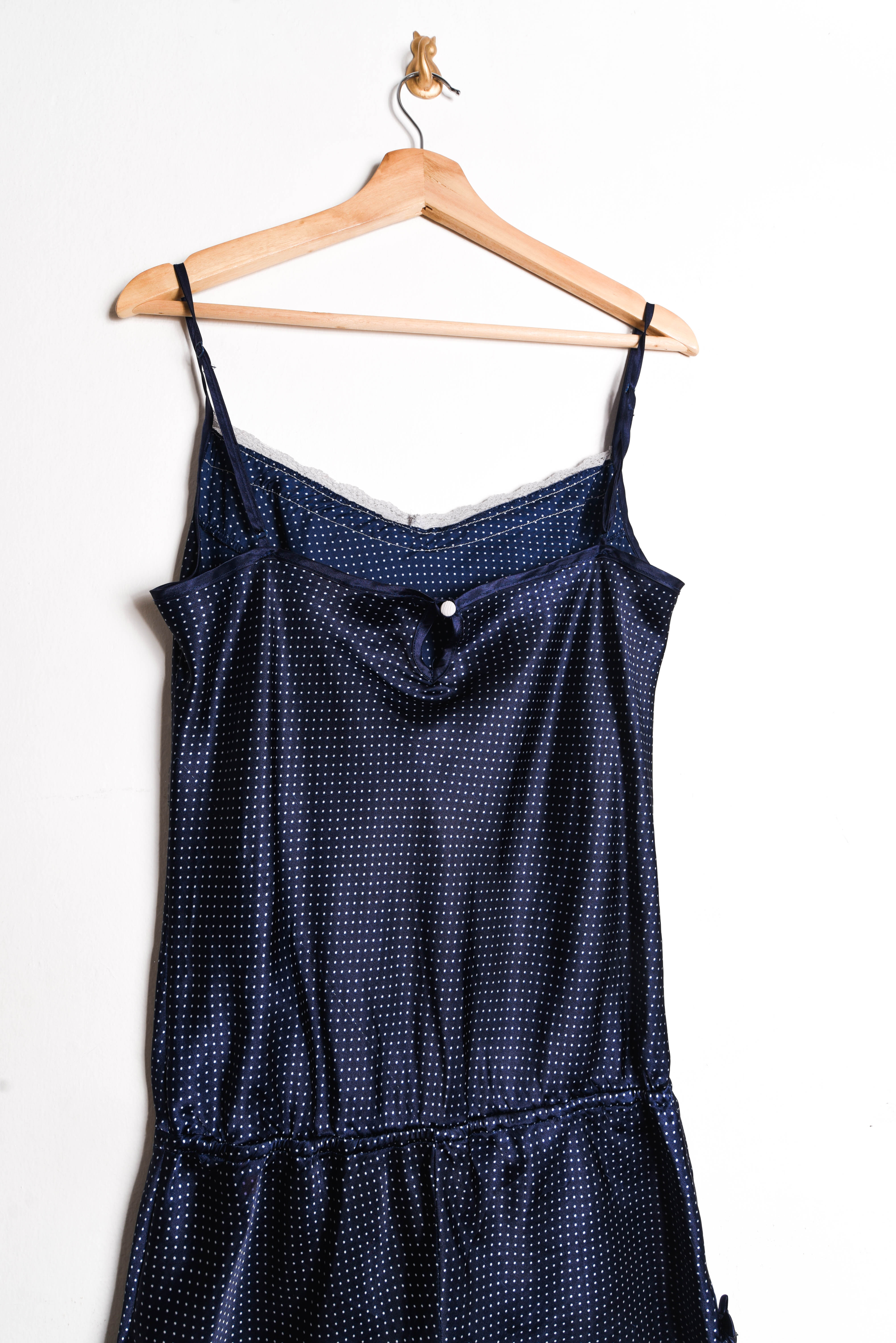 Enterito lencero navy dots