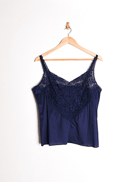 Top lencero azul vintage