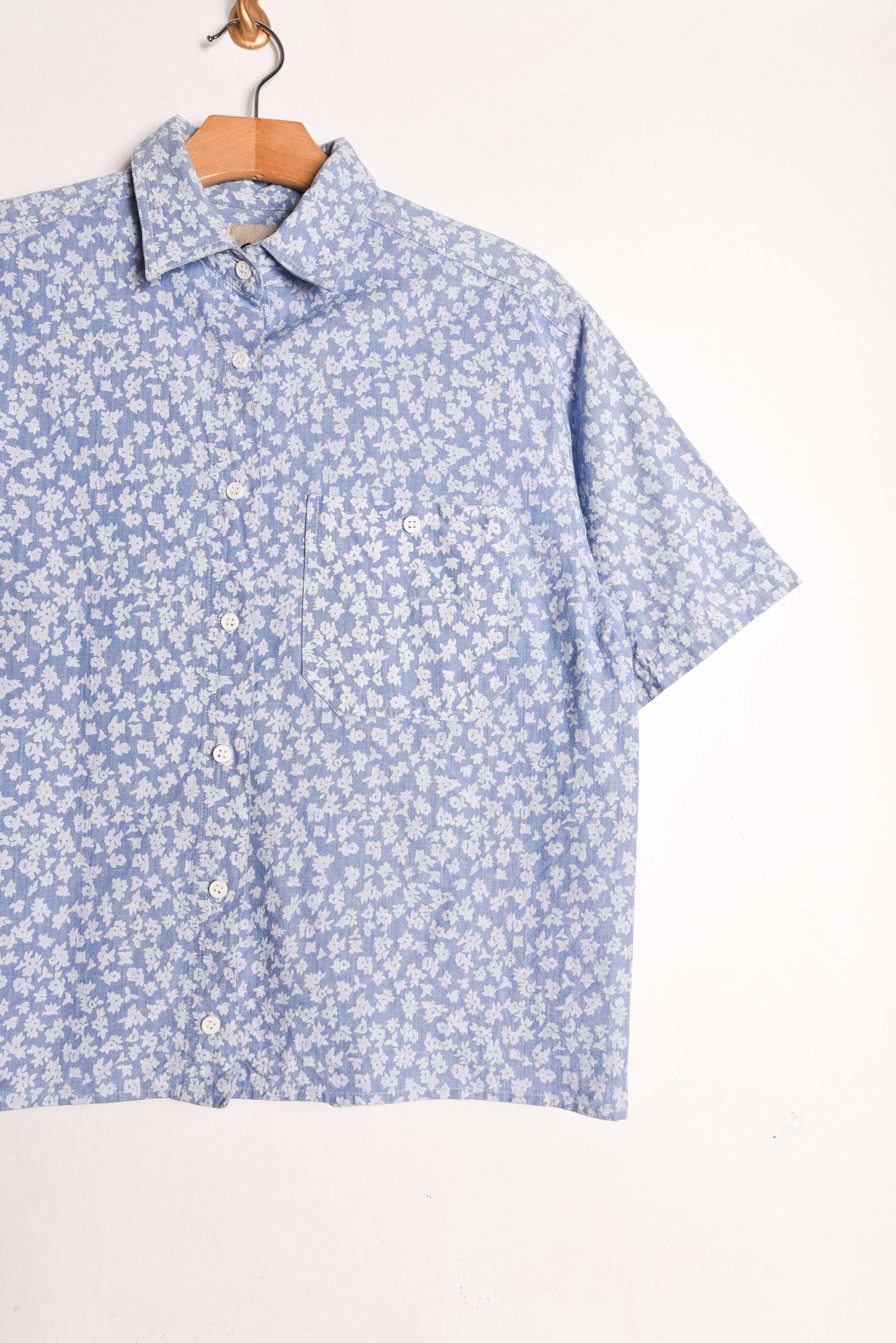 Camisa denim floral