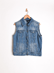 Denim vest botones