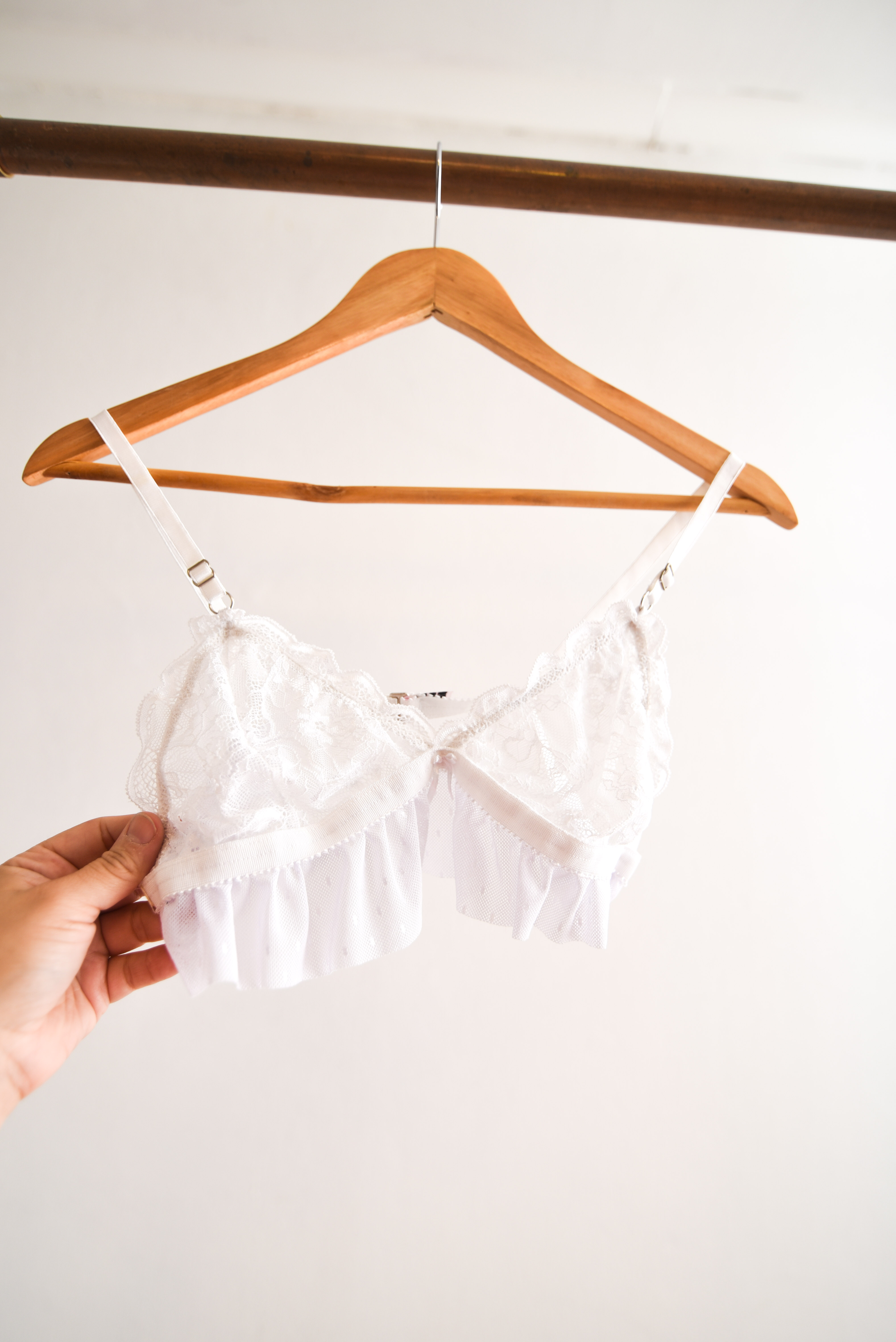 Bralette encaje blanco