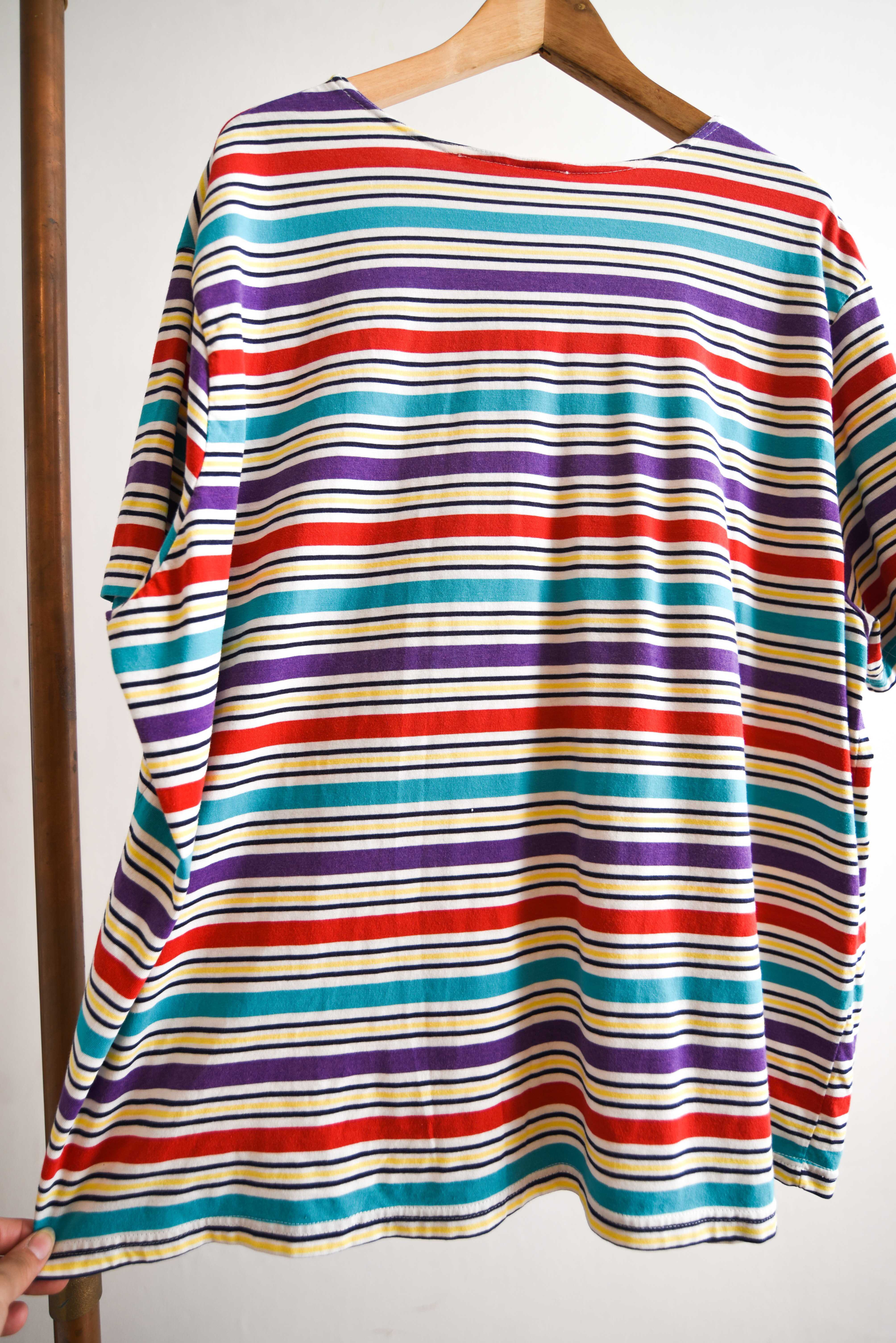 Polera rayada multicolor