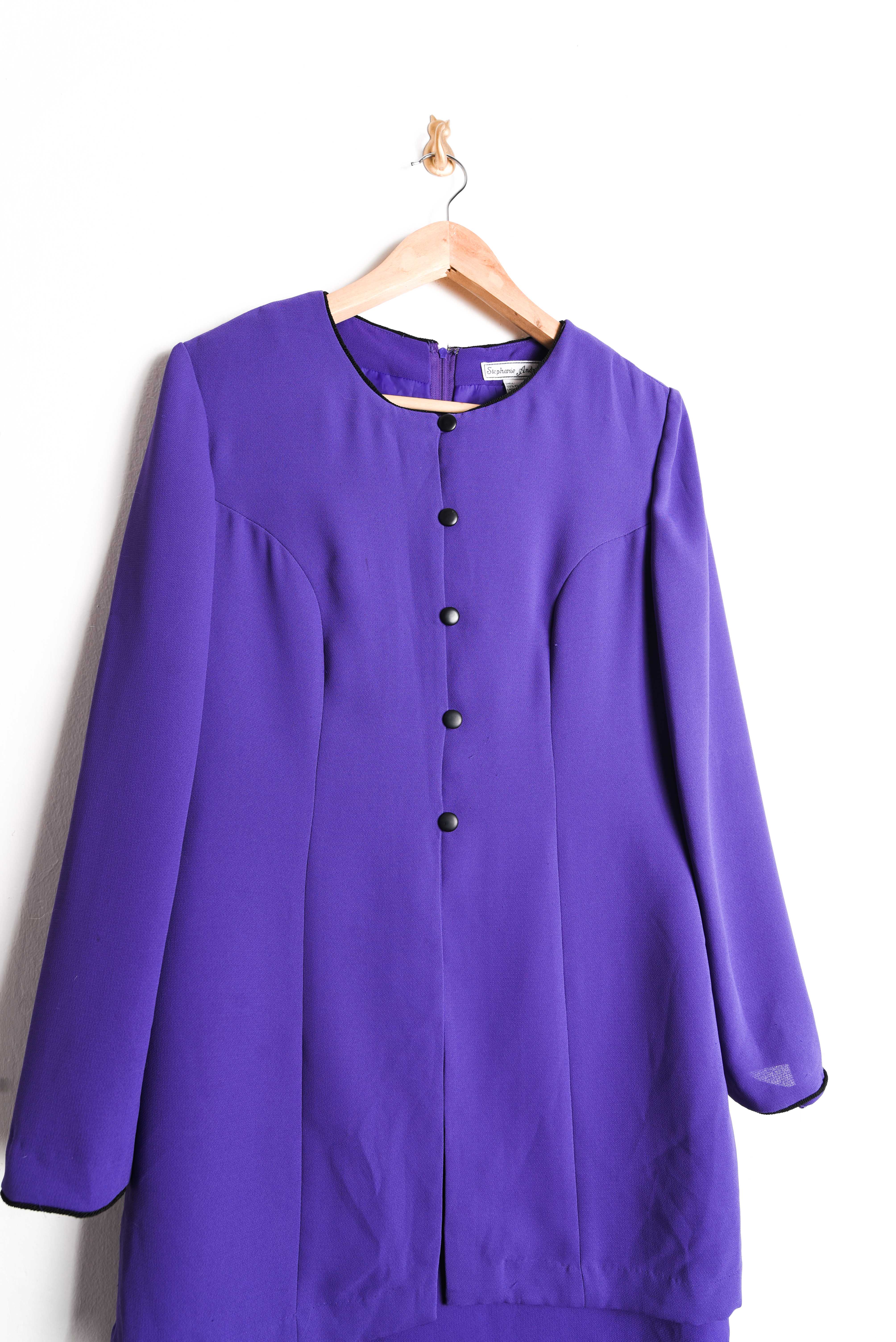 Vestido morado 80s