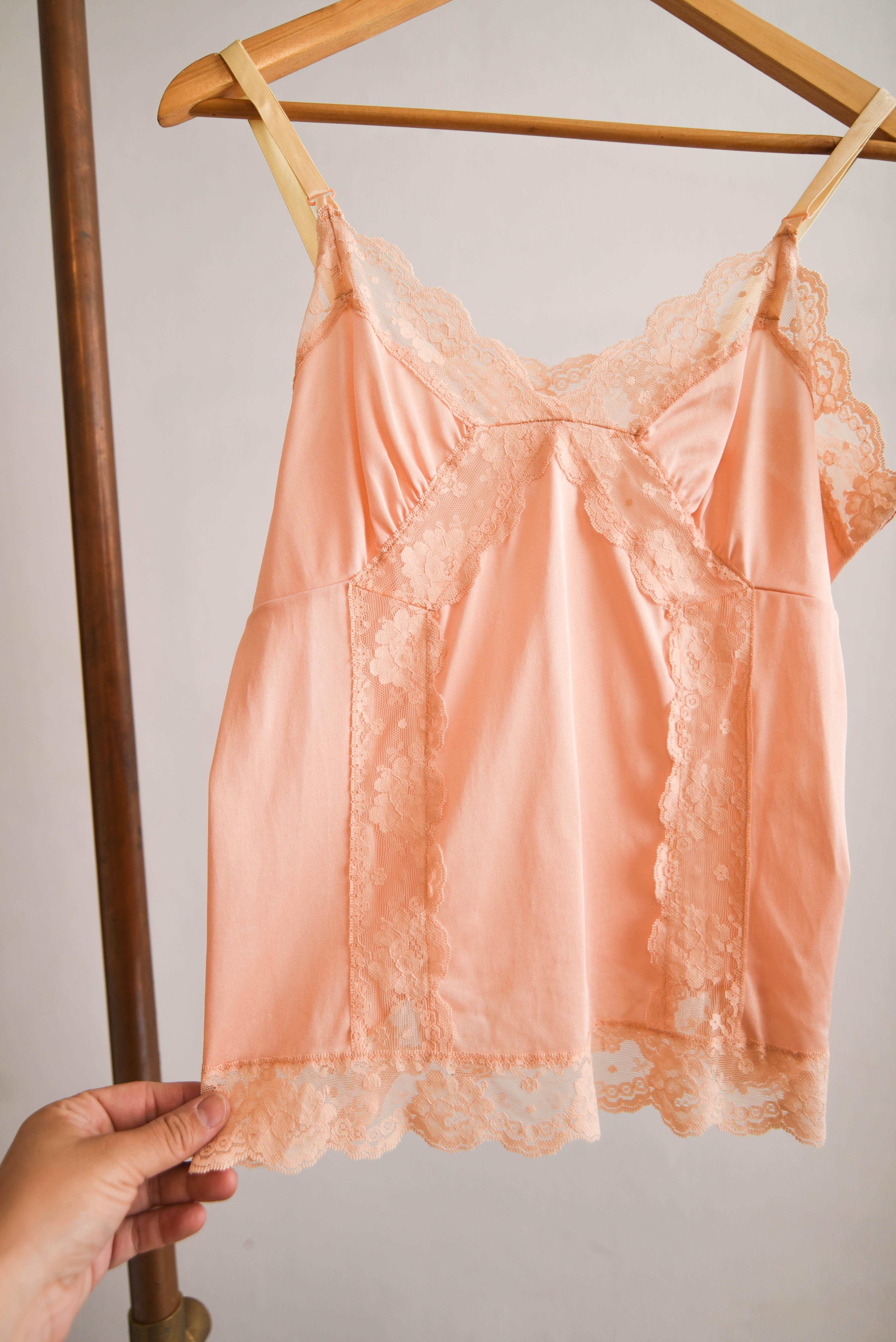 Top lencero vintage peach