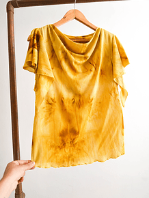 Top tie dye shiny yellow