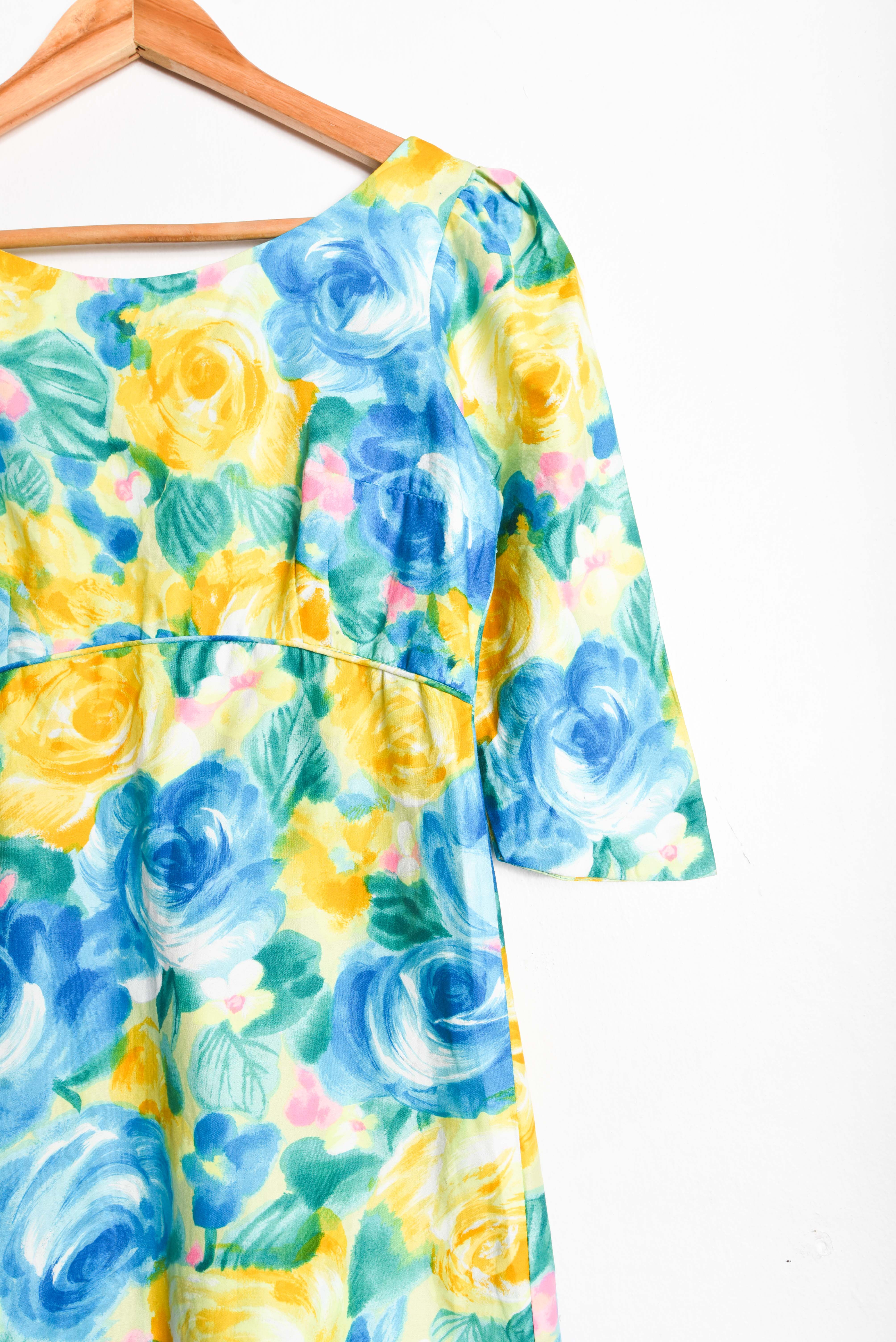 Vestido floral 60s Hawaii