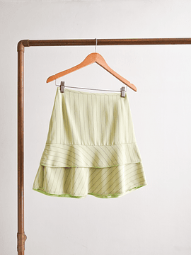 Falda green pinstripe