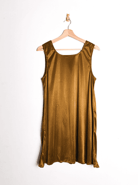 Vestido 90s café shiny