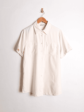 Camisa marfil faux suede