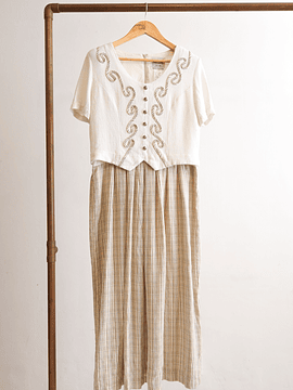 Maxi vestido 90s beige