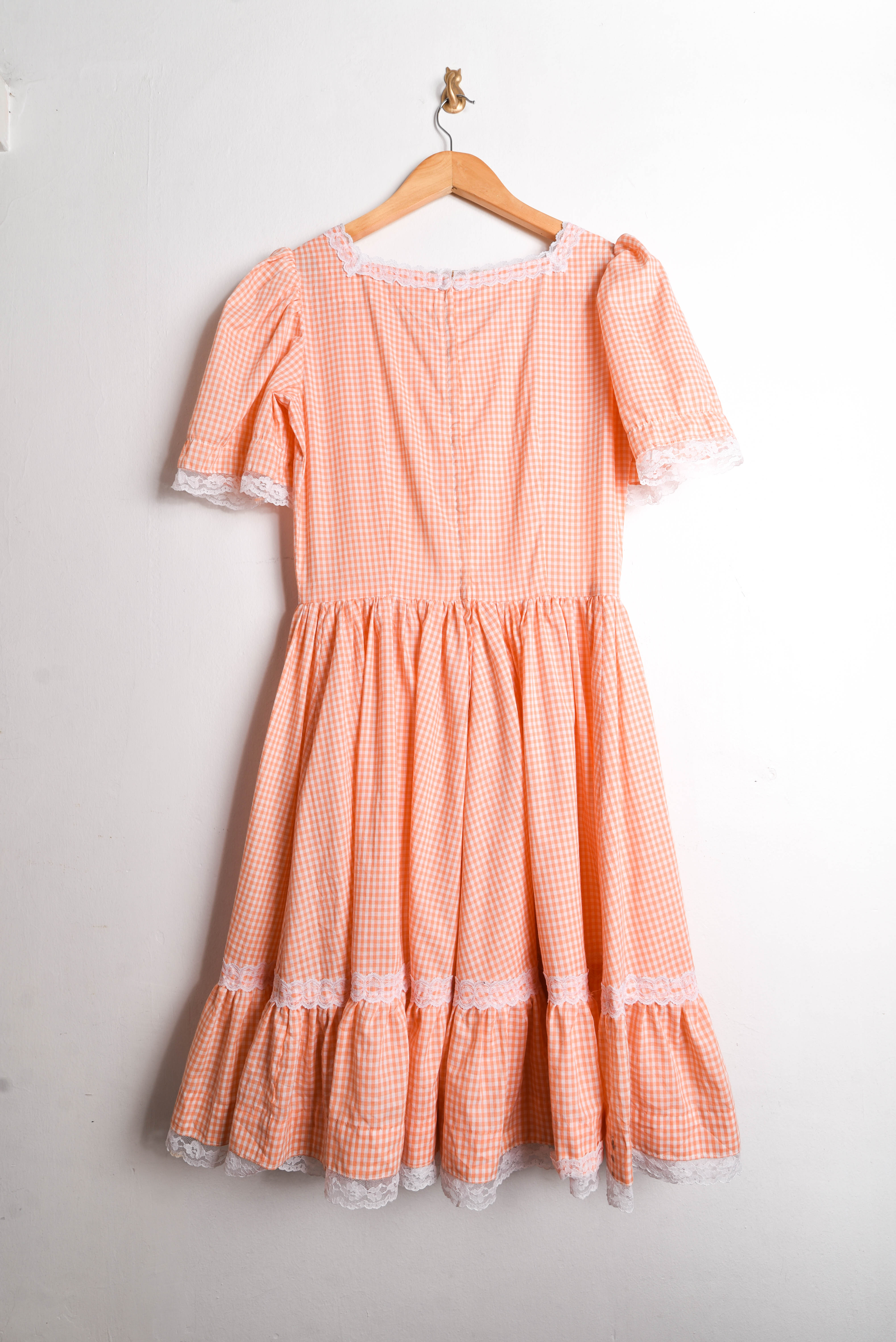 Vestido vintage handmade gingham