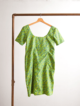 Vestido green 60s handmade