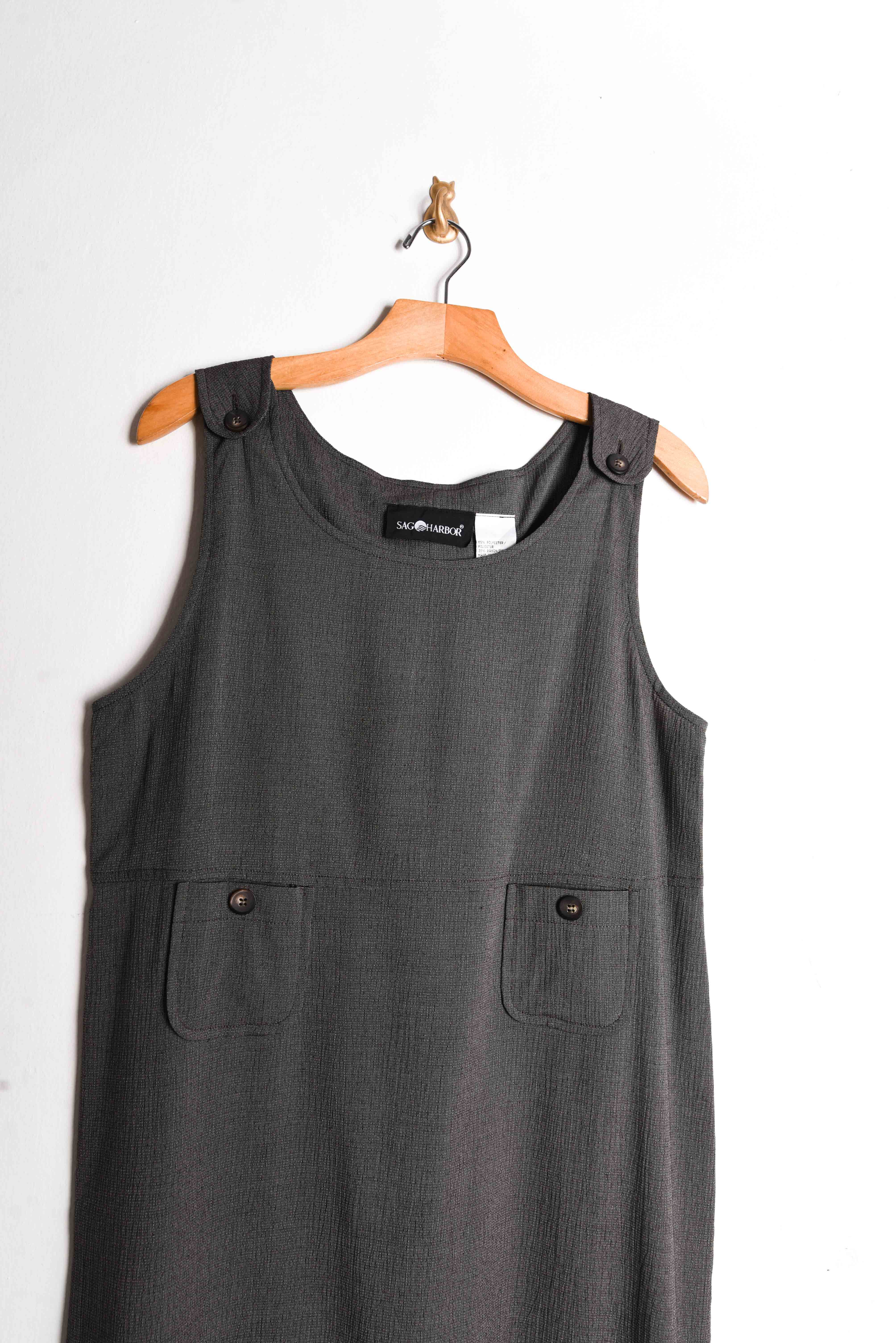 Vestido jumper gris 90s