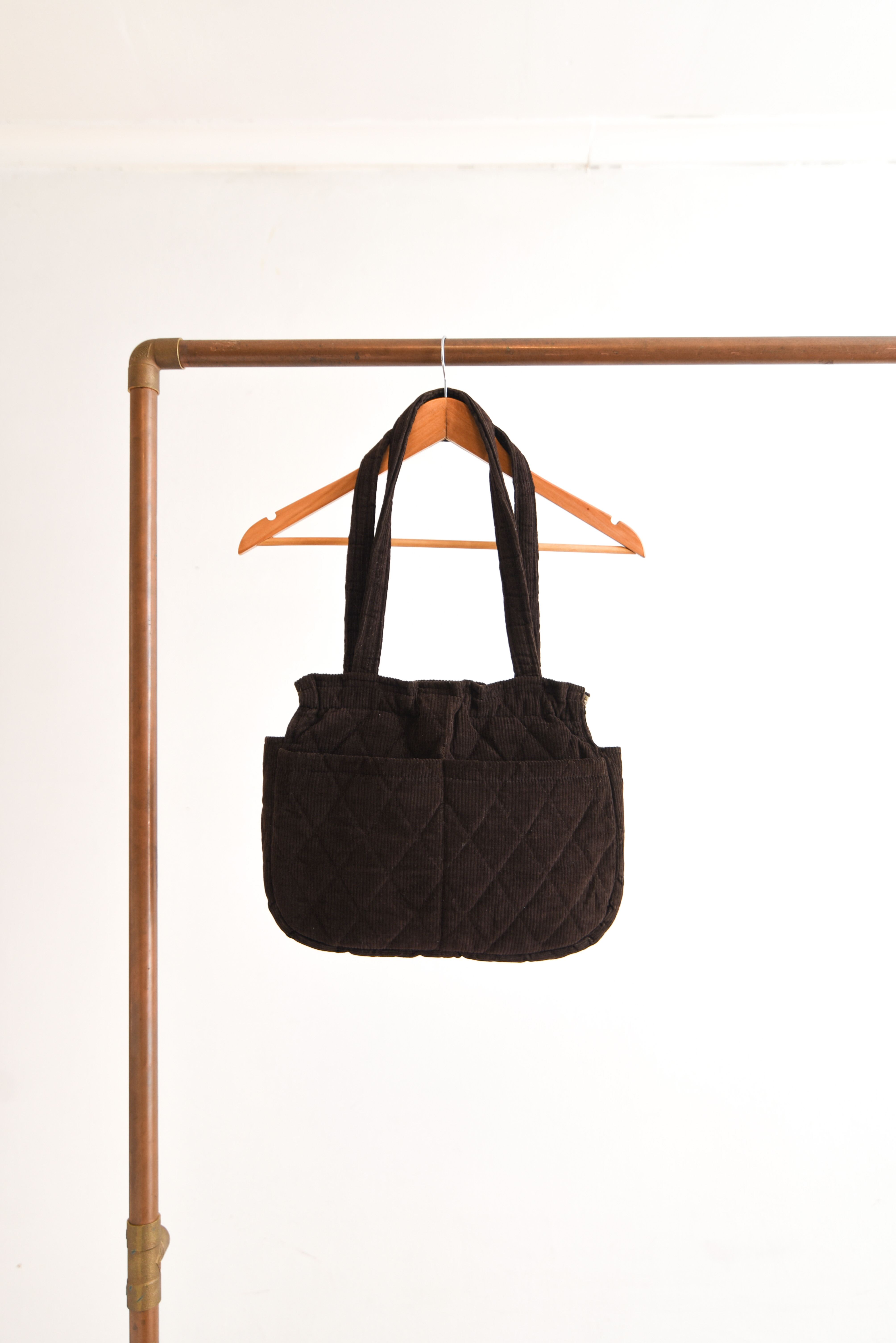 Totebag café cotelé vintage
