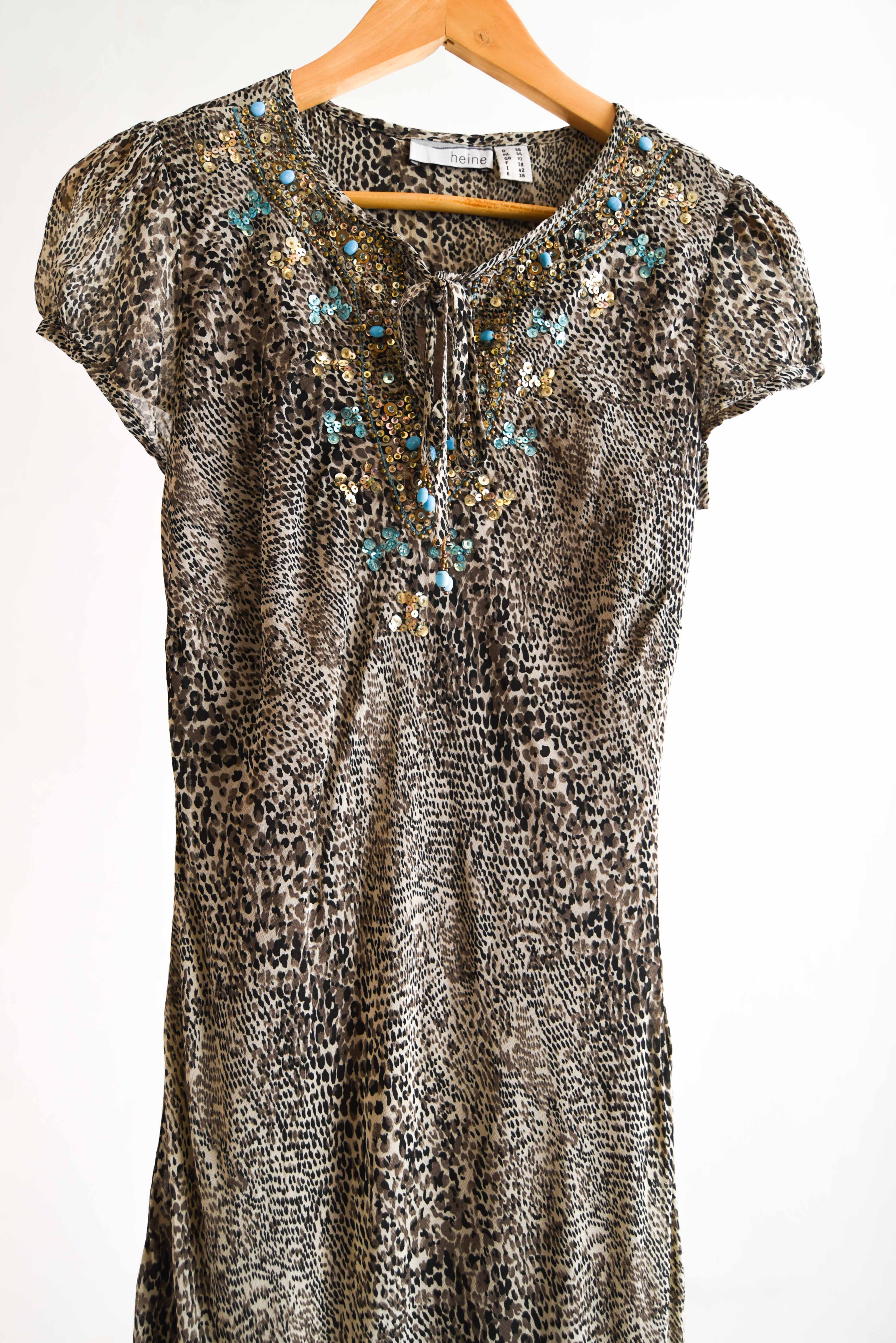 Vestido animal print y2k
