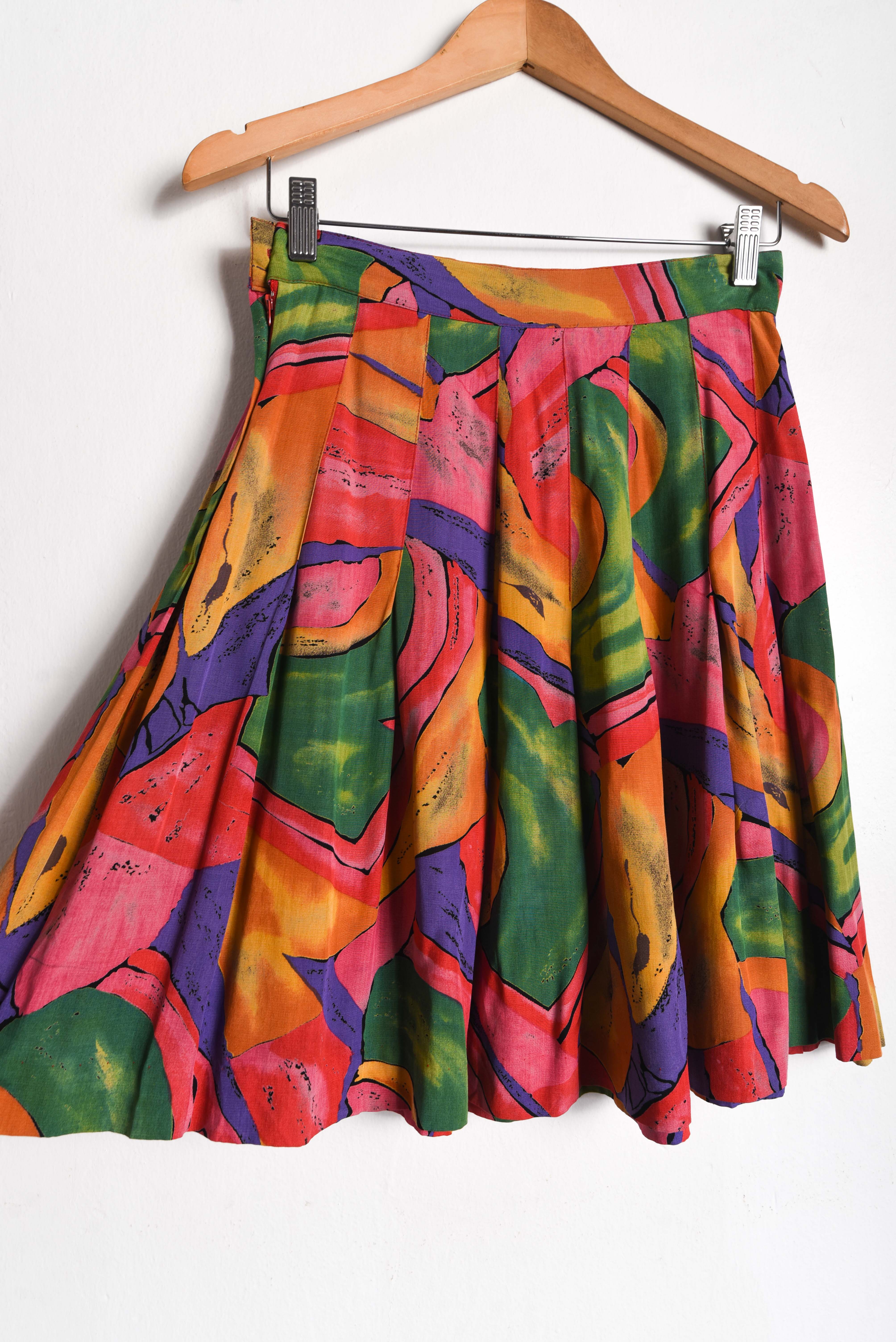 Falda tablas 90s multicolor