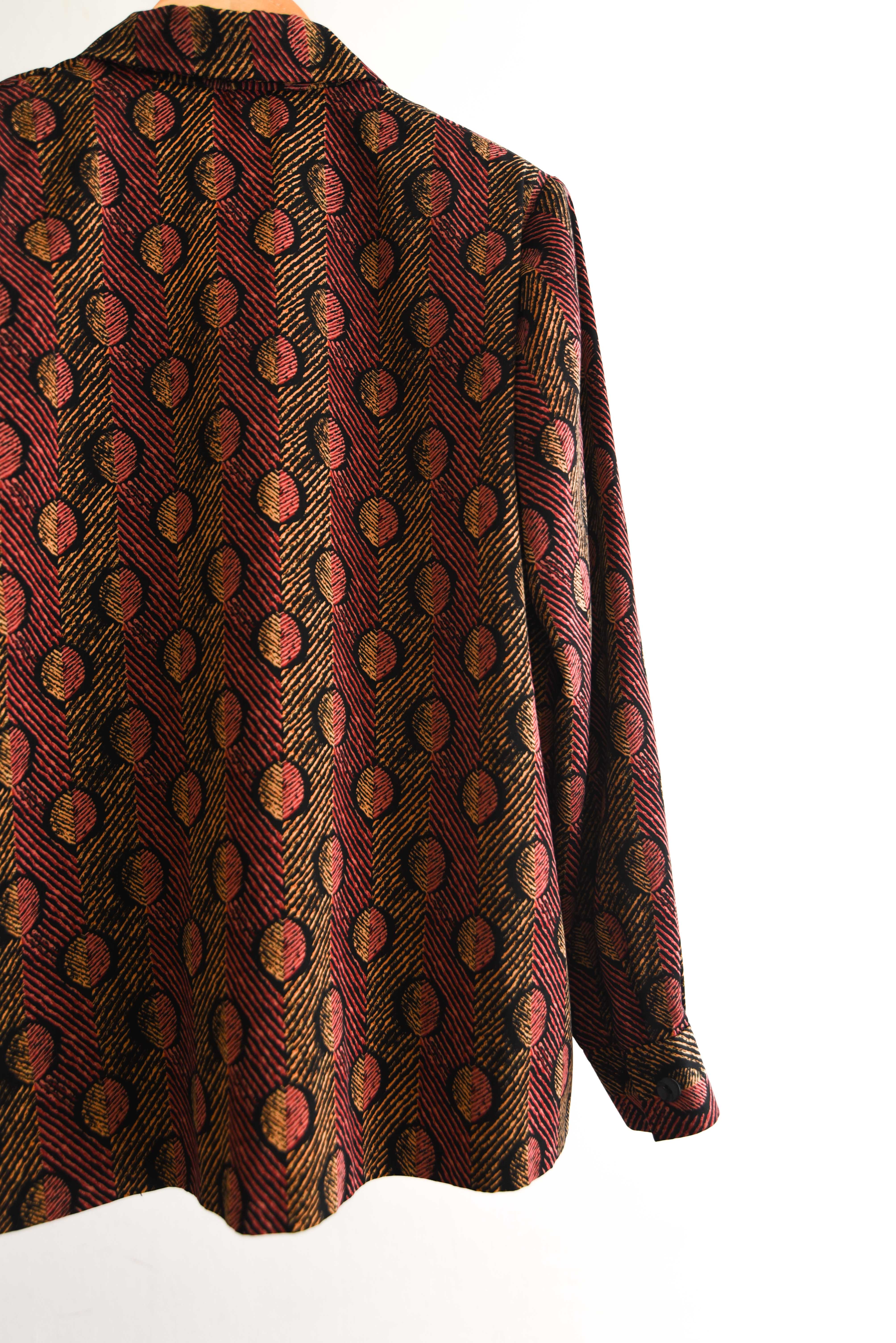 Blusa vintage print otoñal