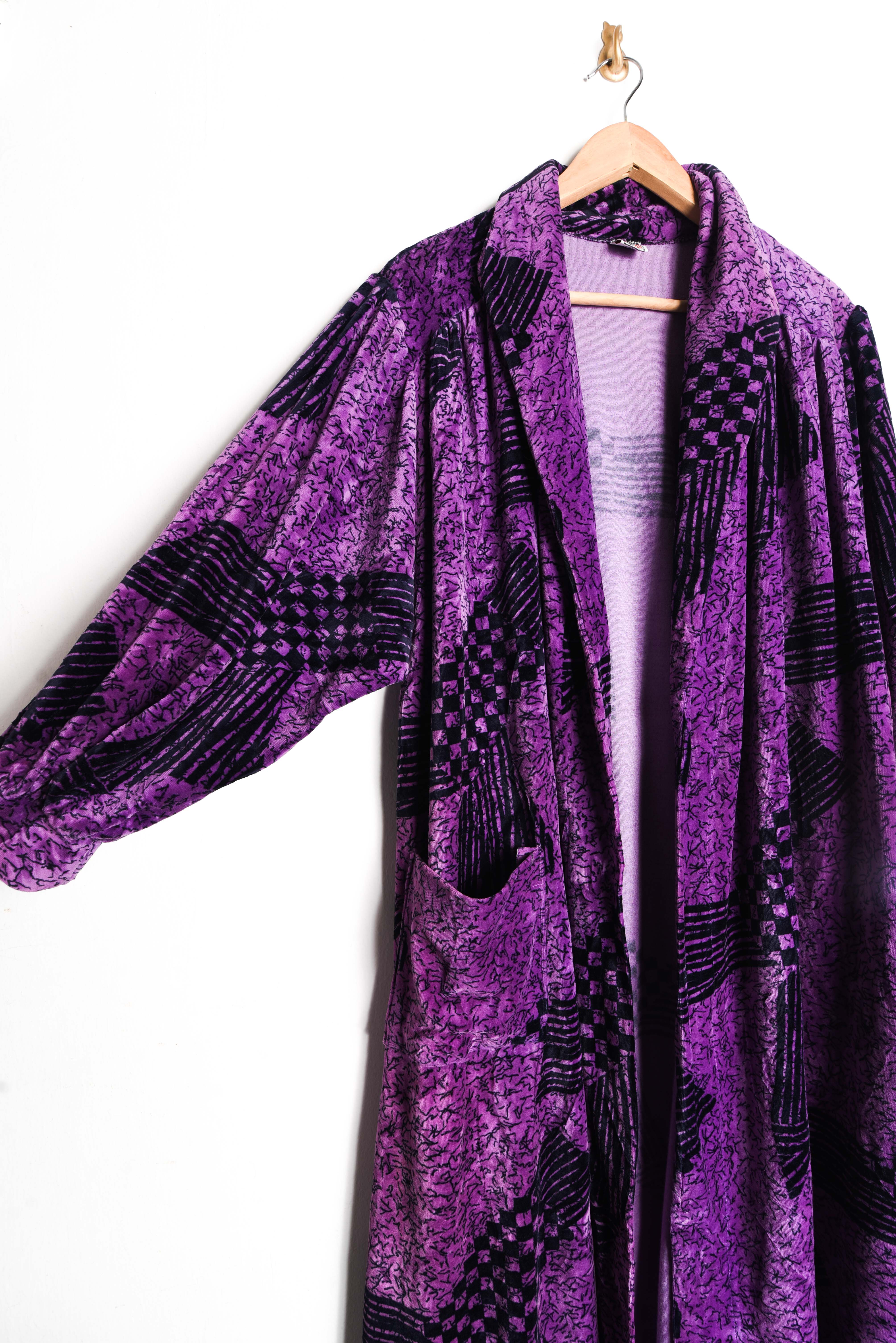 Chaqueta tapado purple velvet