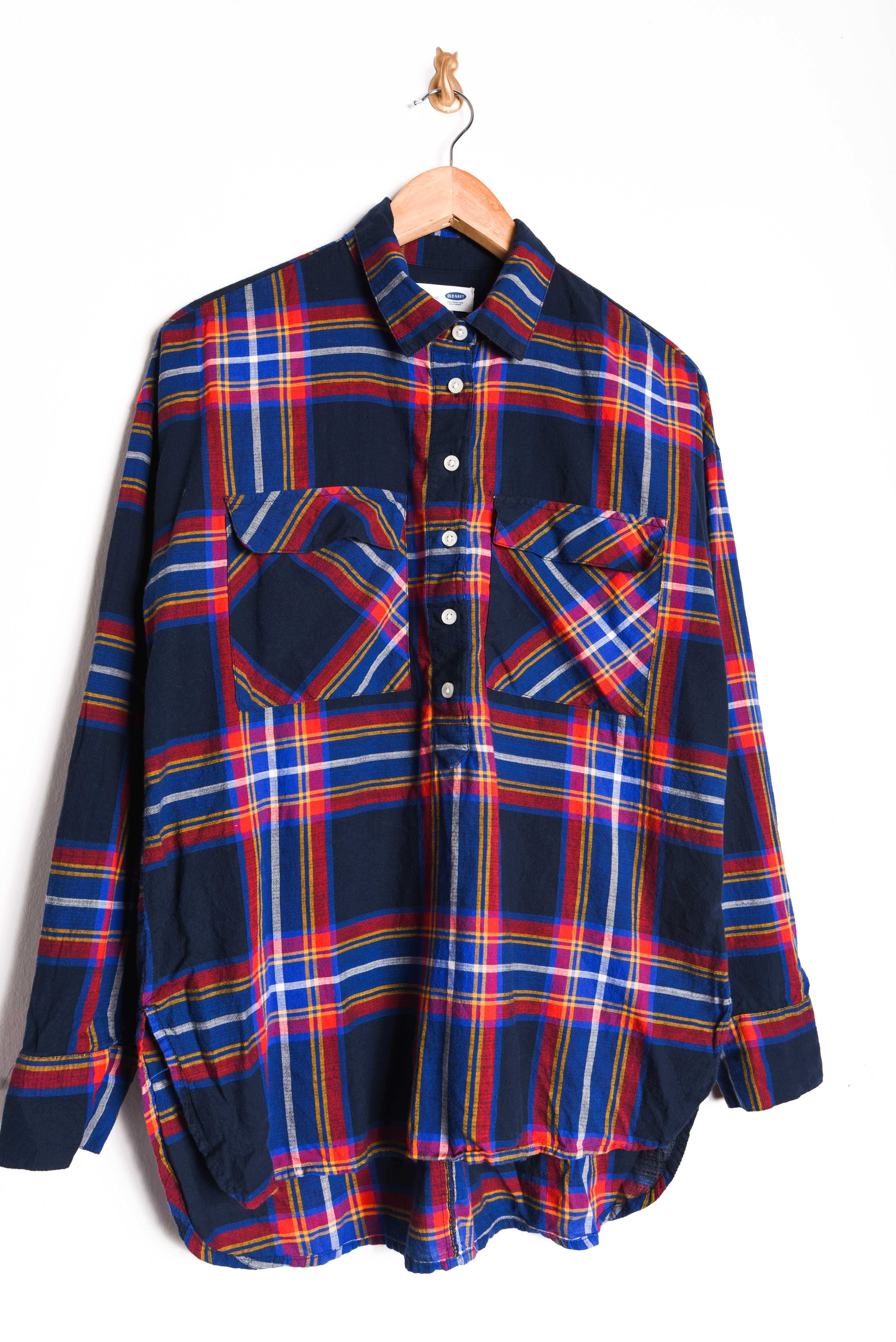 Camisa blue tartán