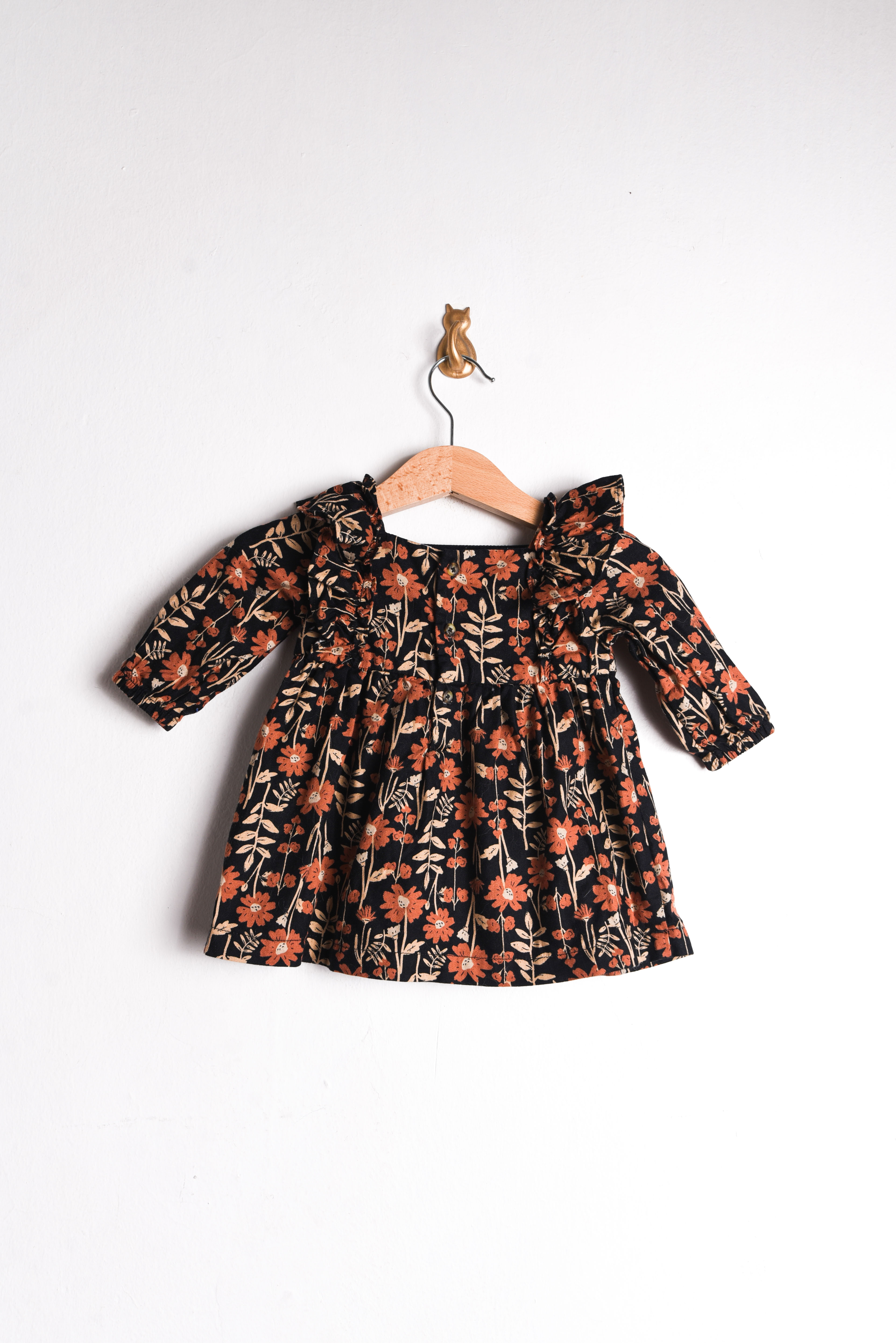 Vestido negro flores otoñales 3M Carter's