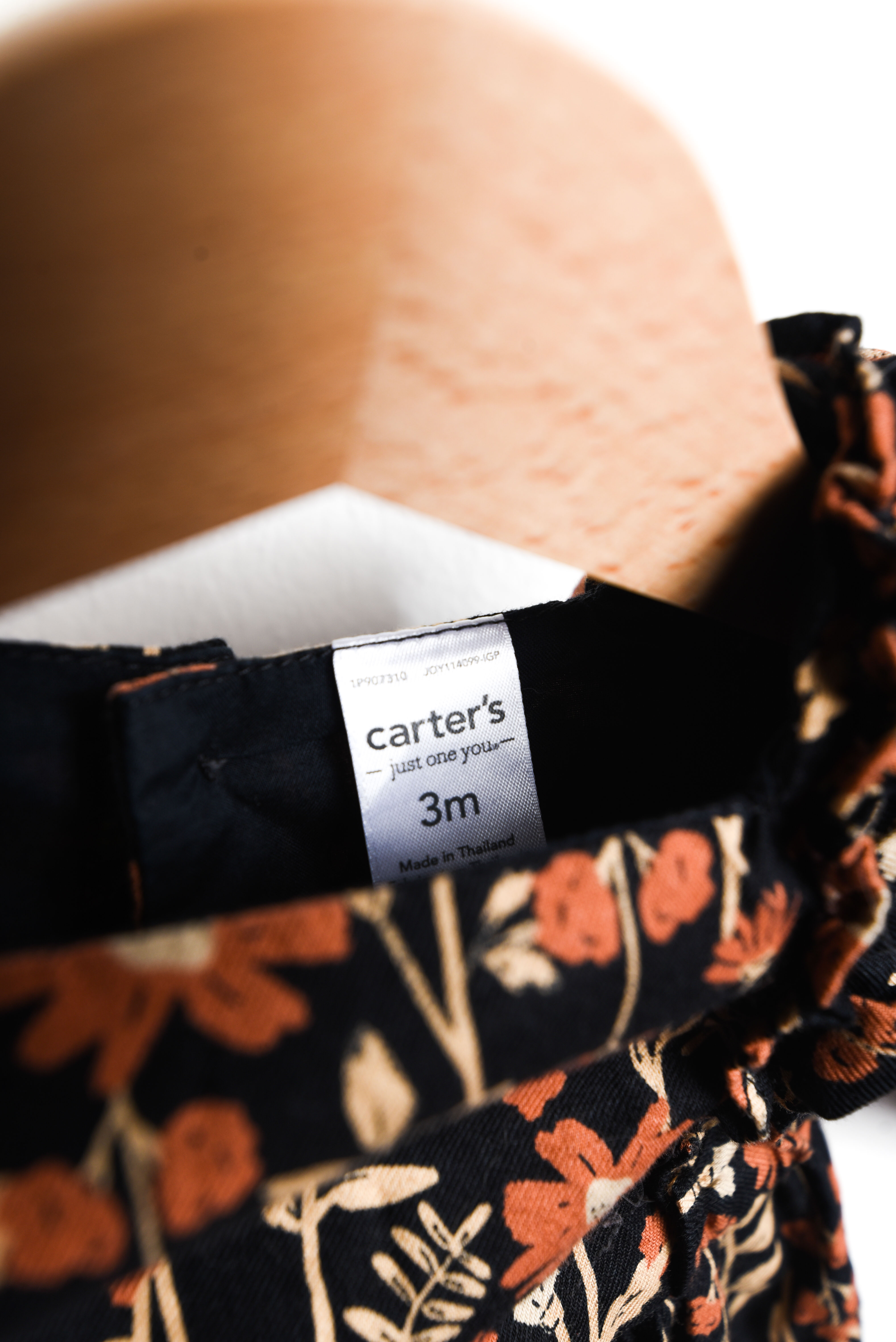 Vestido negro flores otoñales 3M Carter's