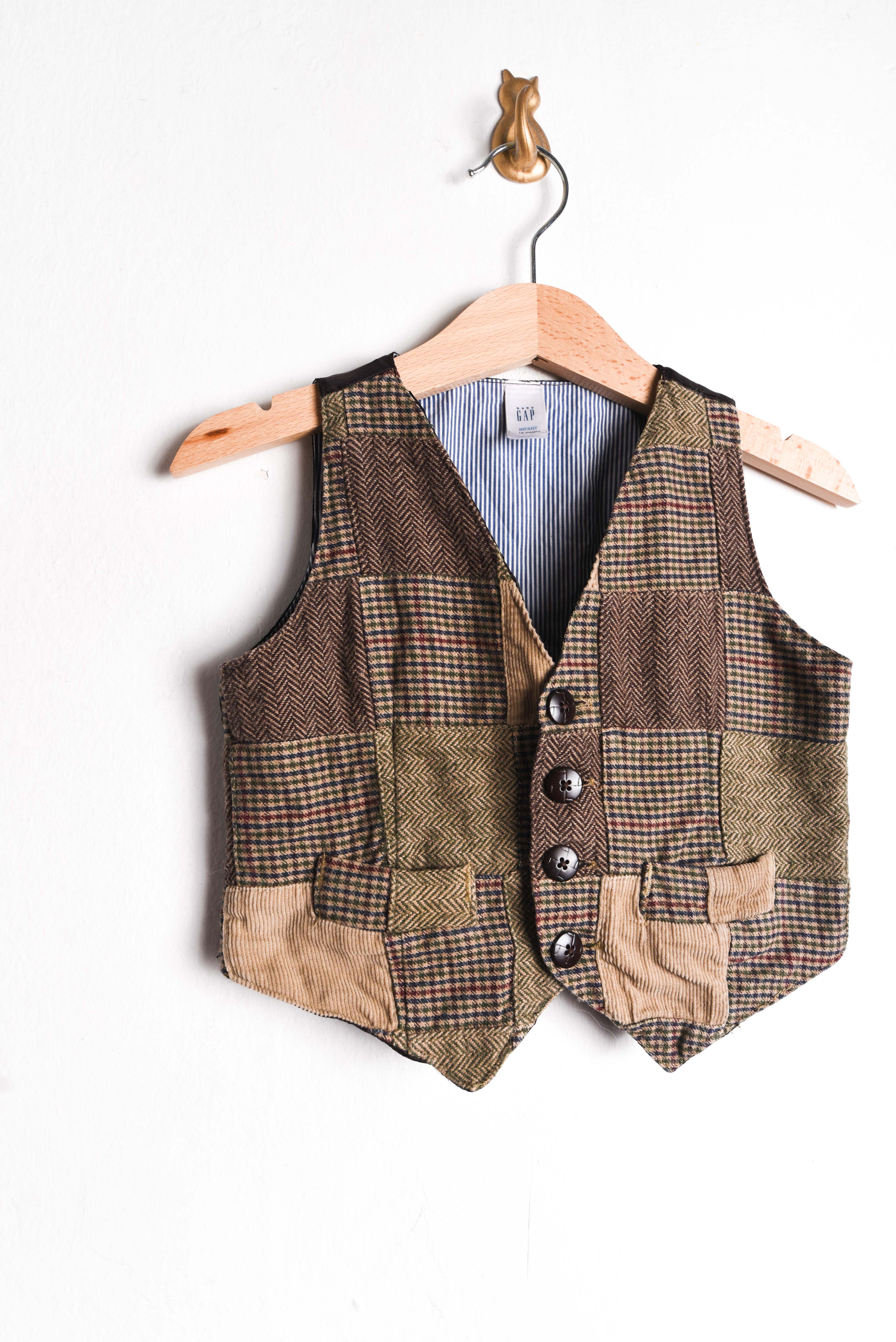 Chaqueta café vintage 6-12M