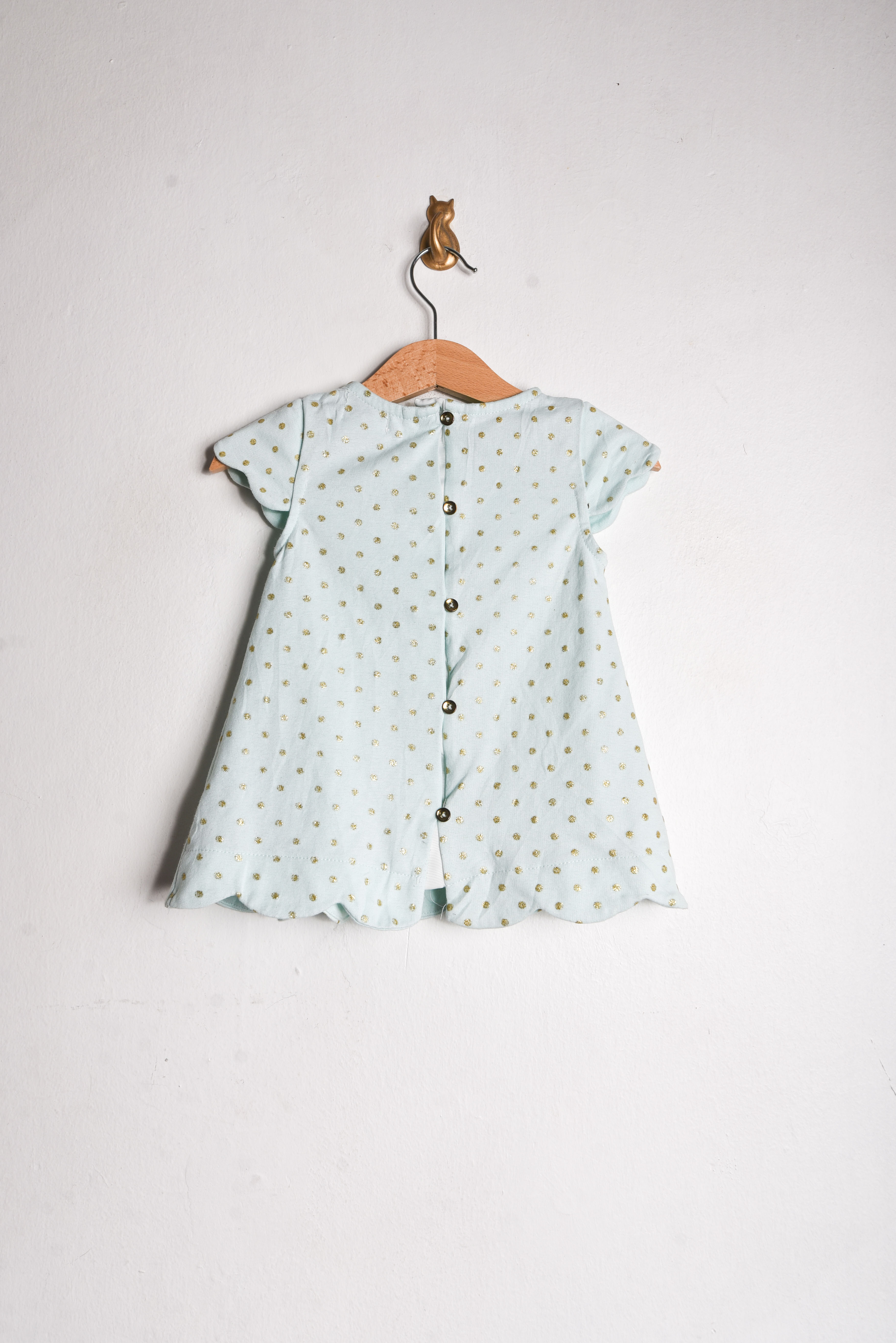 Vestido pastel ondas y brillos 12-18M