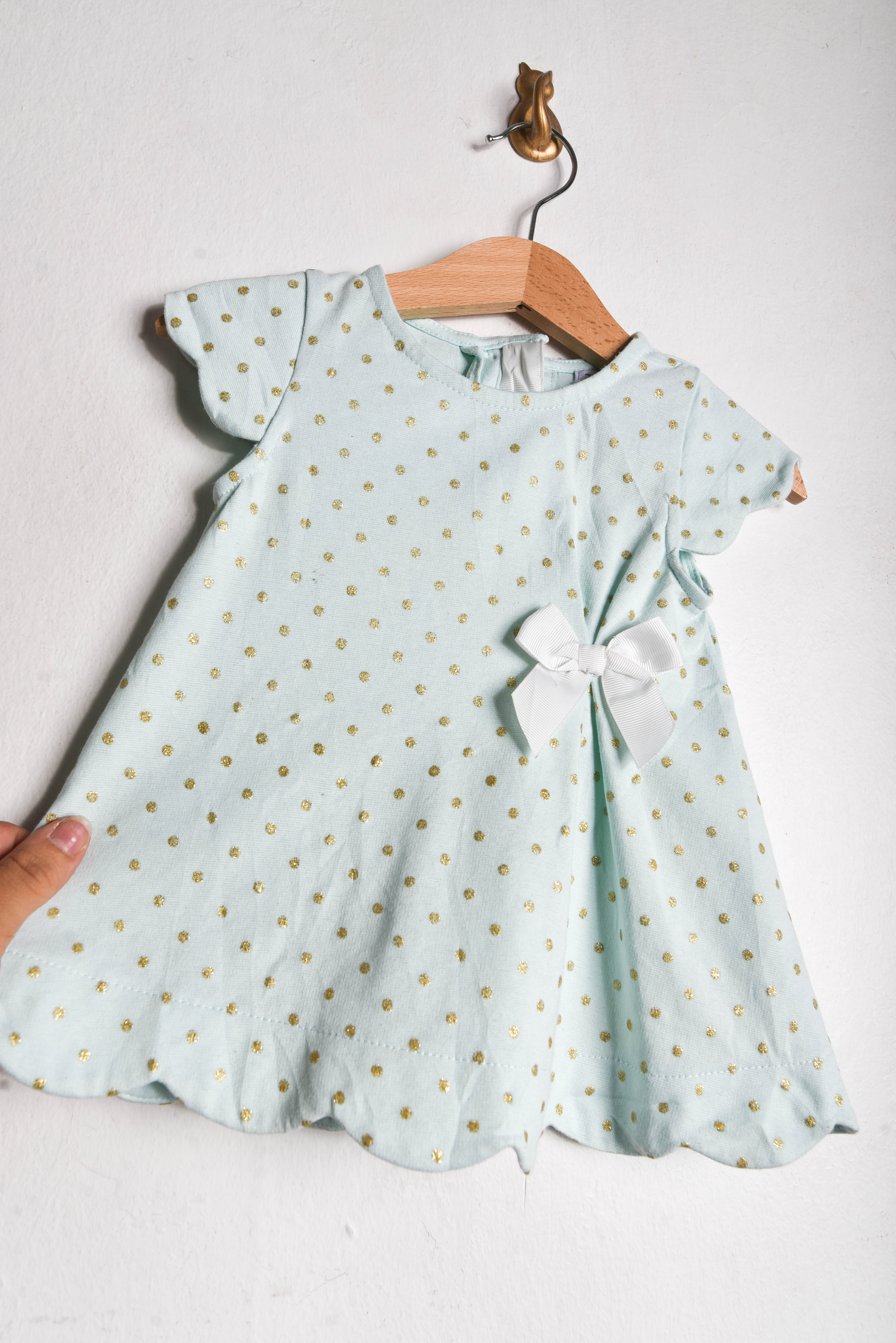 Vestido pastel ondas y brillos 12-18M