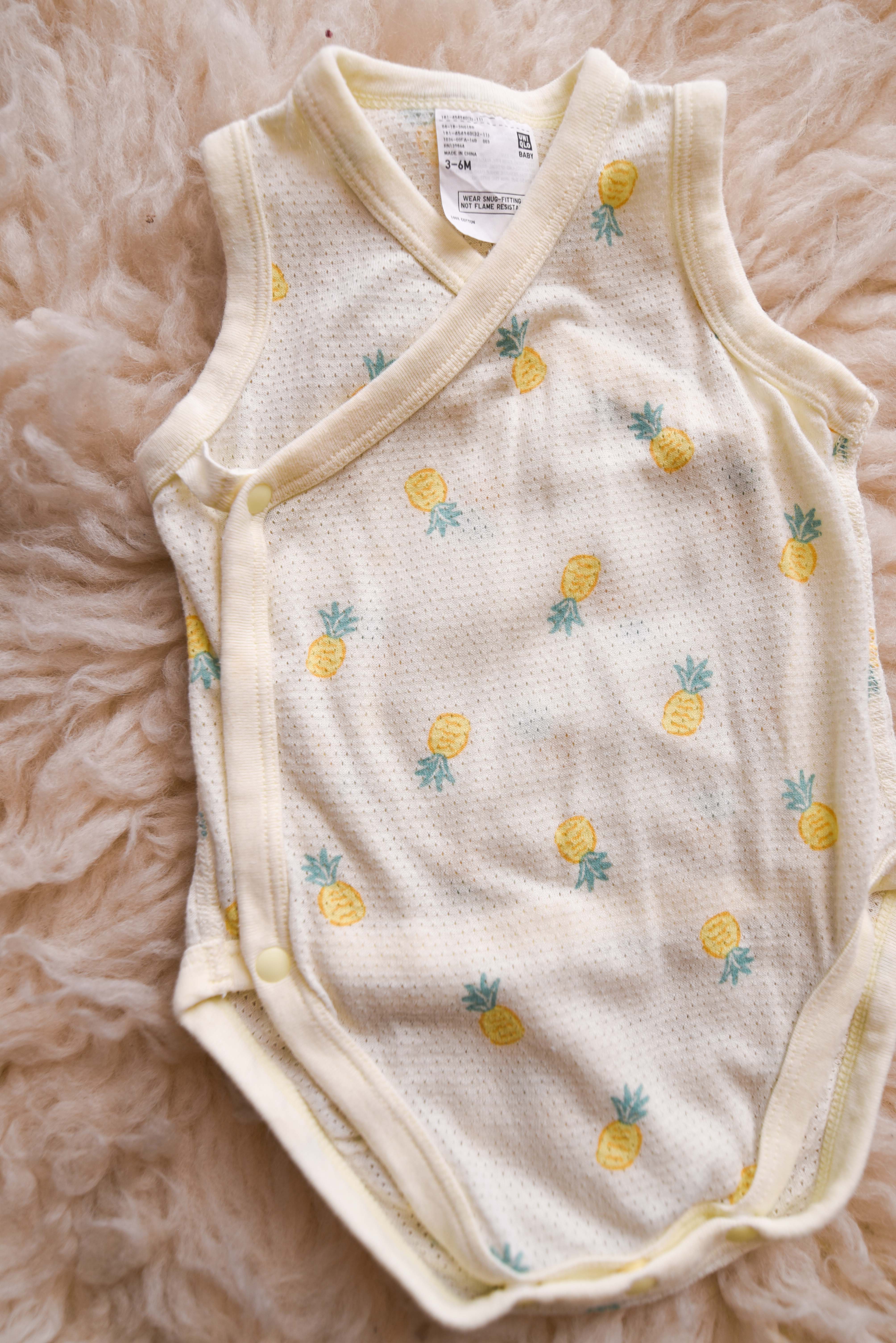 Body amarillo piñitas 3-6M