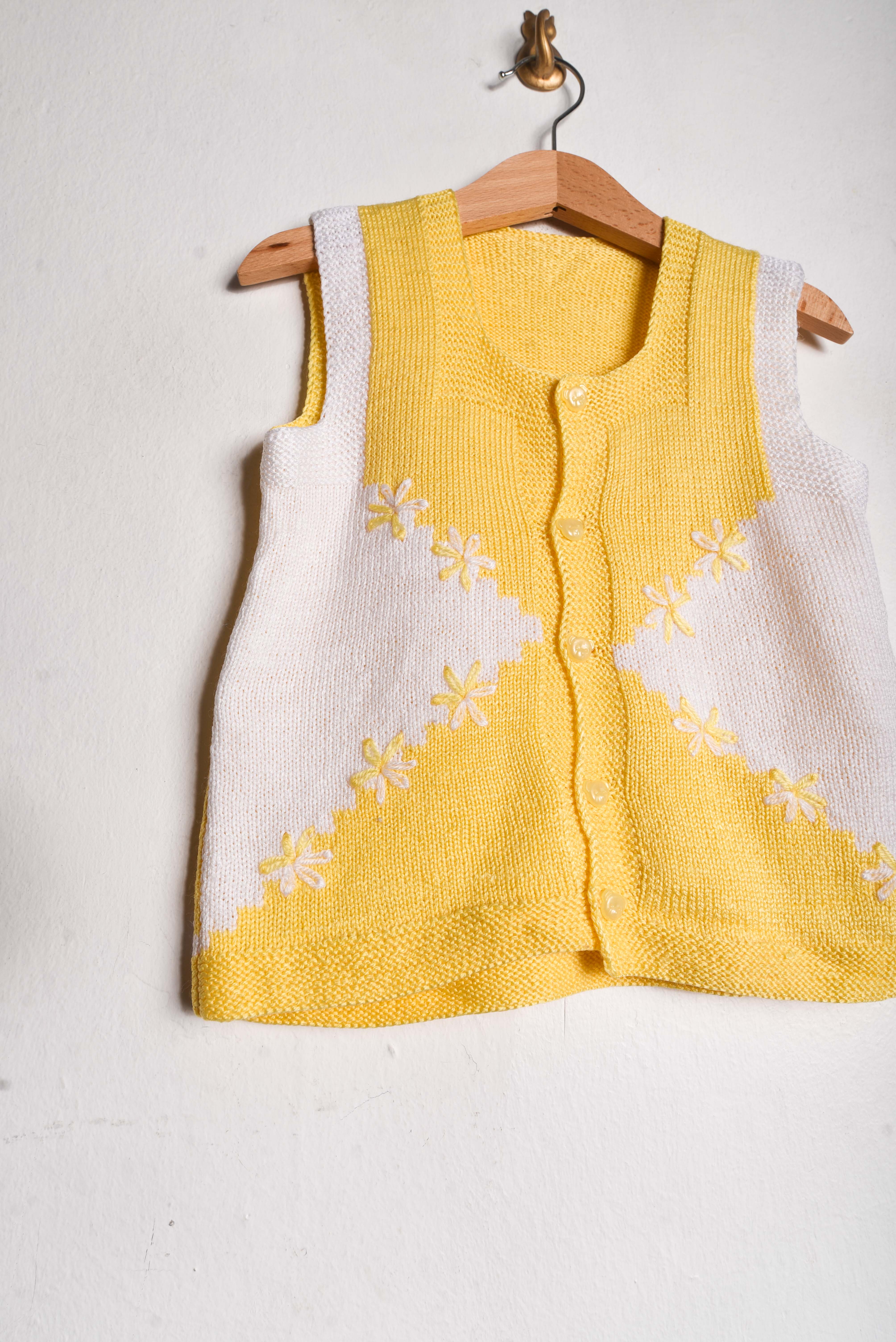 Chaleco amarillo vintage 18-24M
