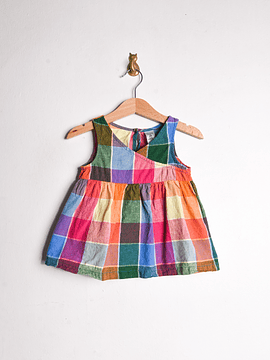 Polerita lino cuadros 2T