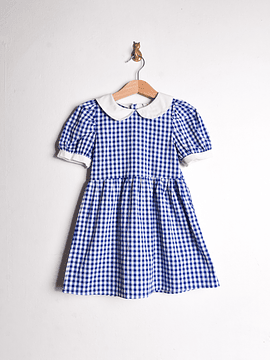 Vestido gingham cuello peter pan 18-24M