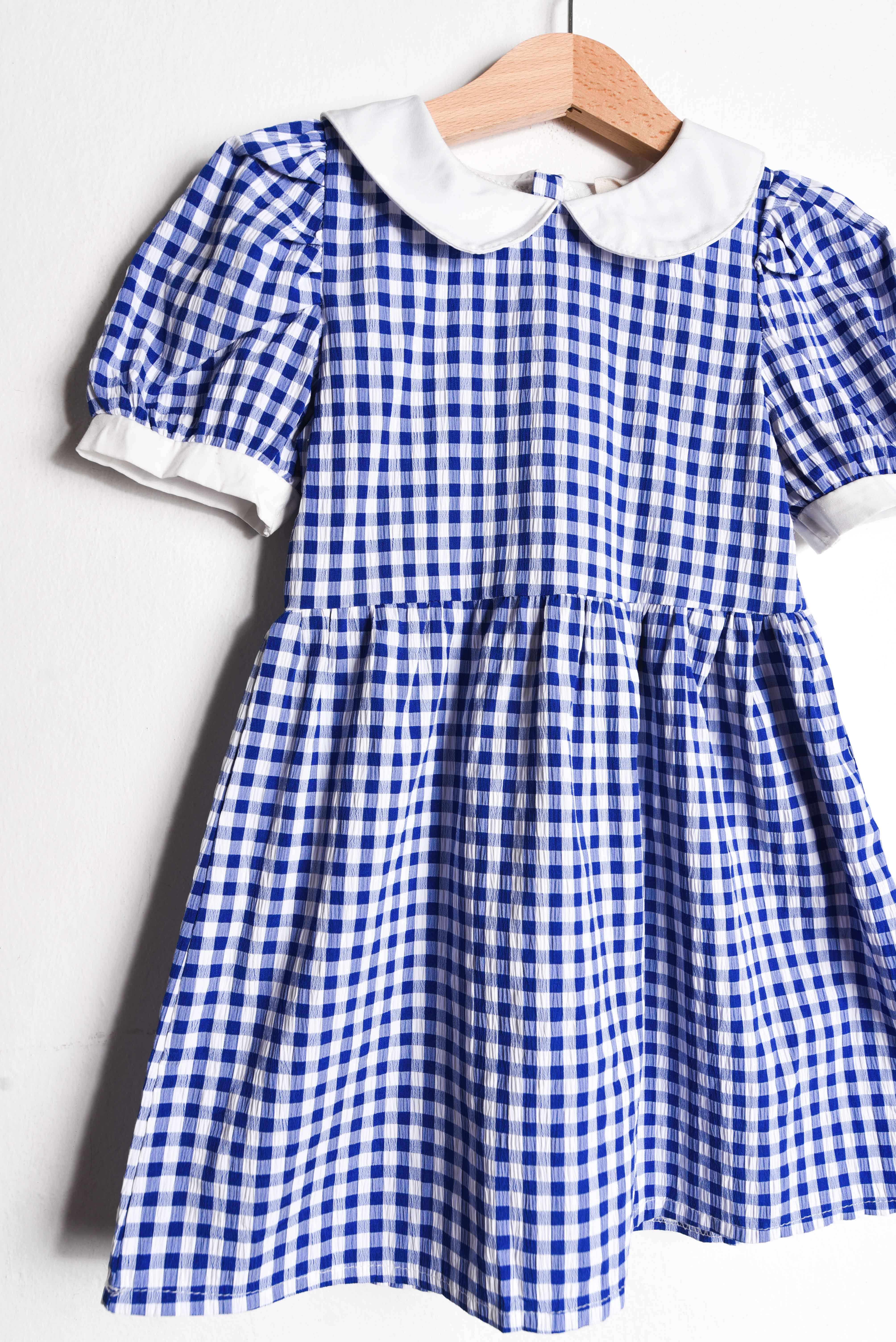 Vestido gingham cuello peter pan 18-24M
