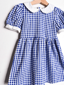 Vestido gingham cuello peter pan 18-24M