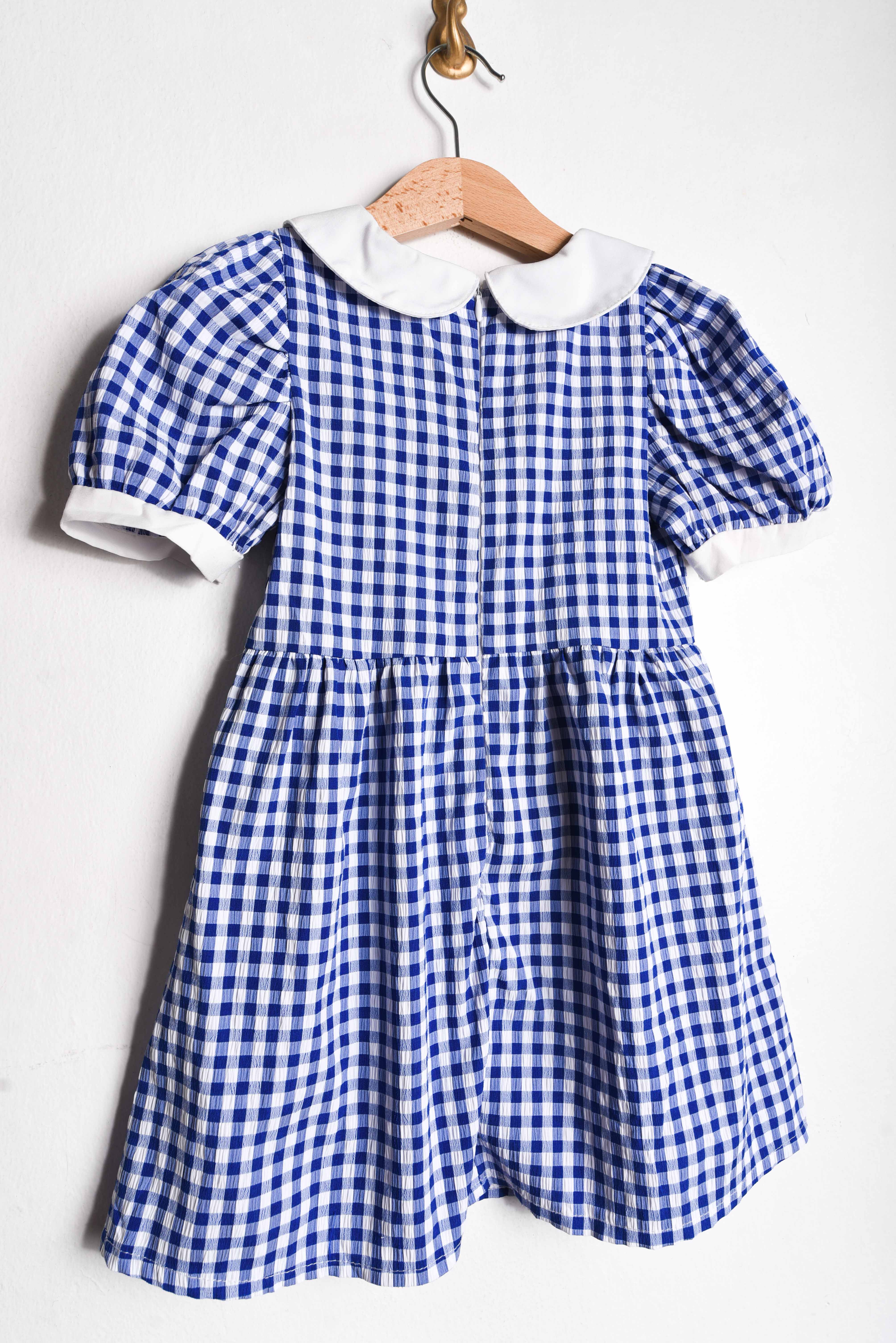 Vestido gingham cuello peter pan 18-24M