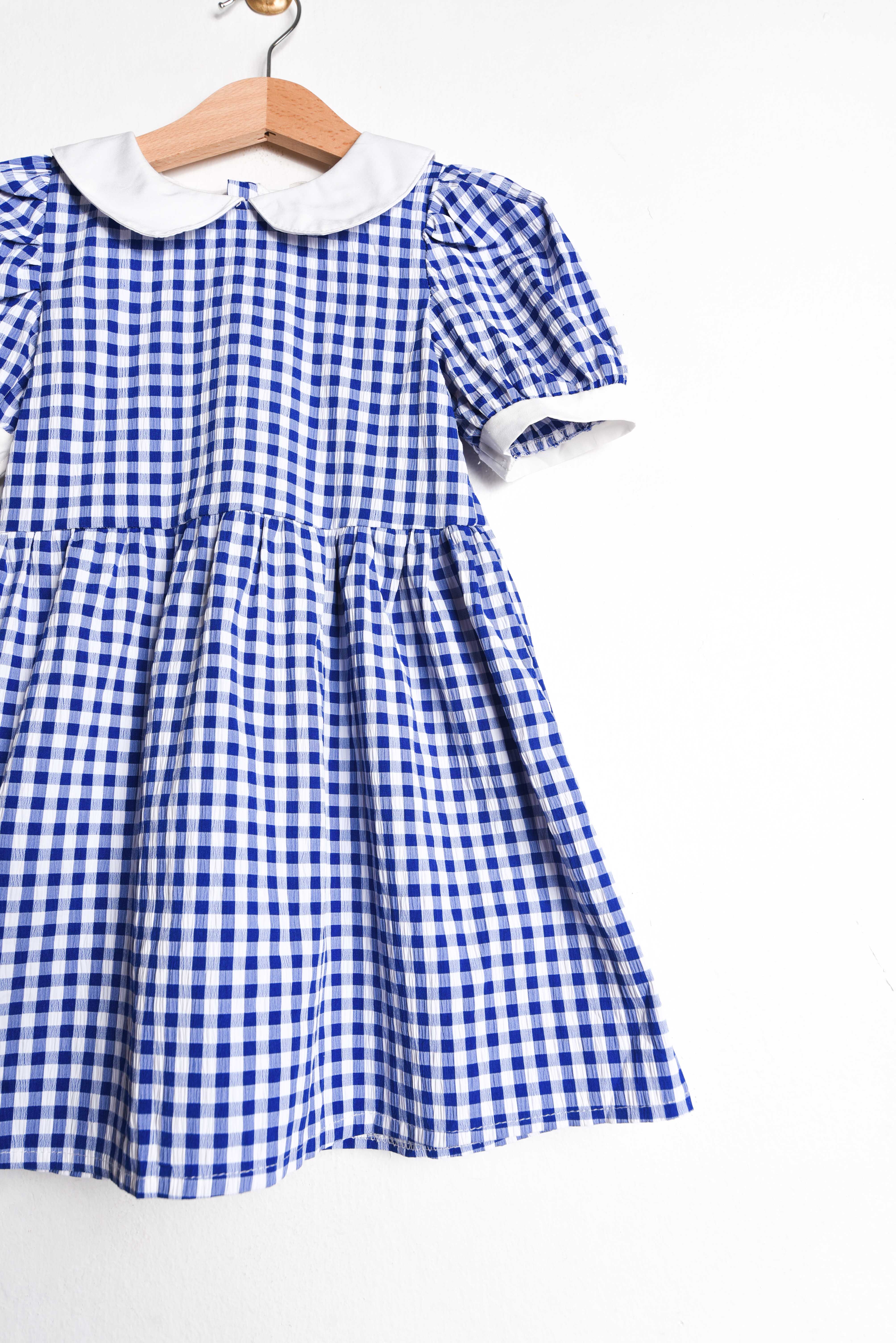 Vestido gingham cuello peter pan 18-24M