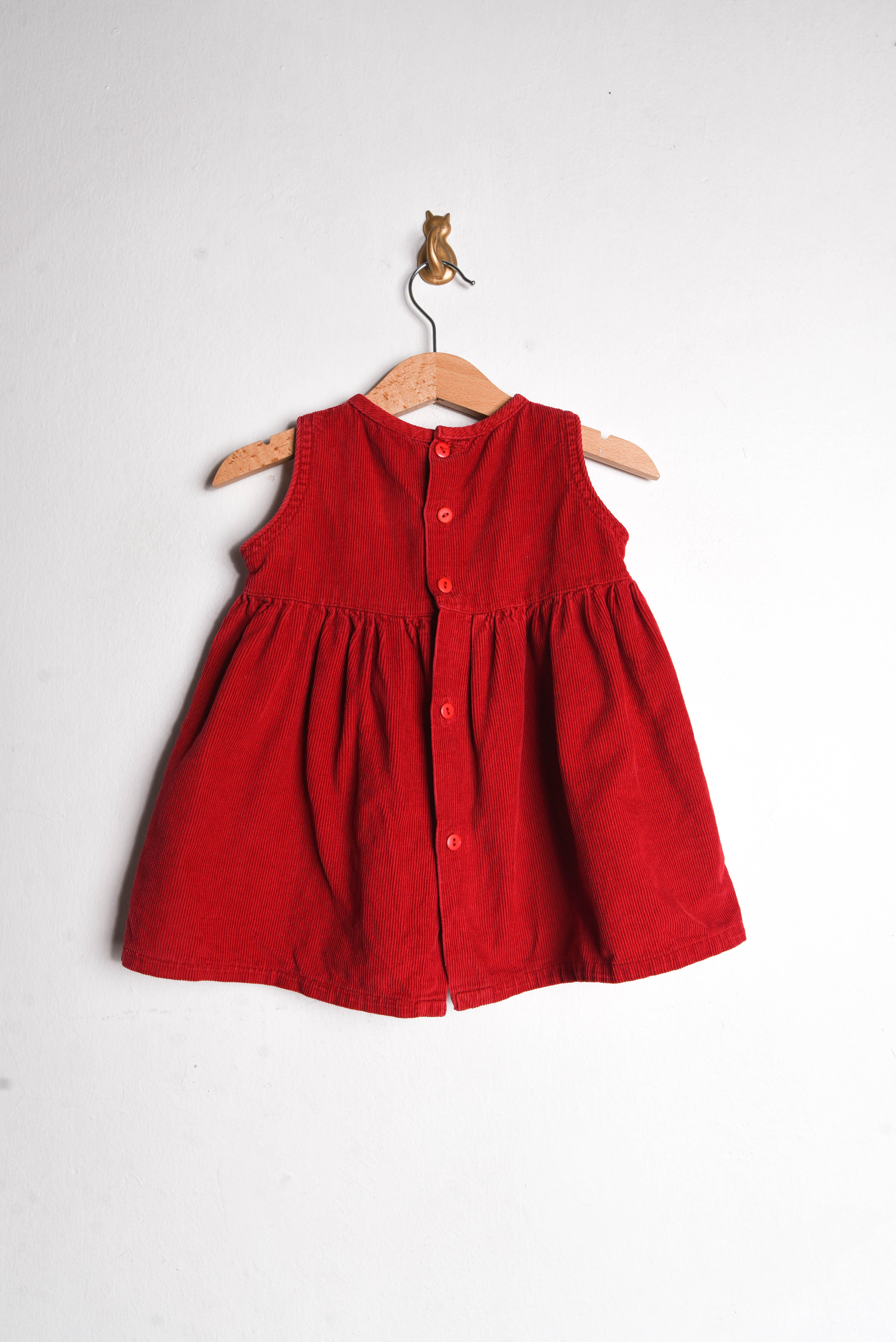 Vestido rojo cotelé 9M