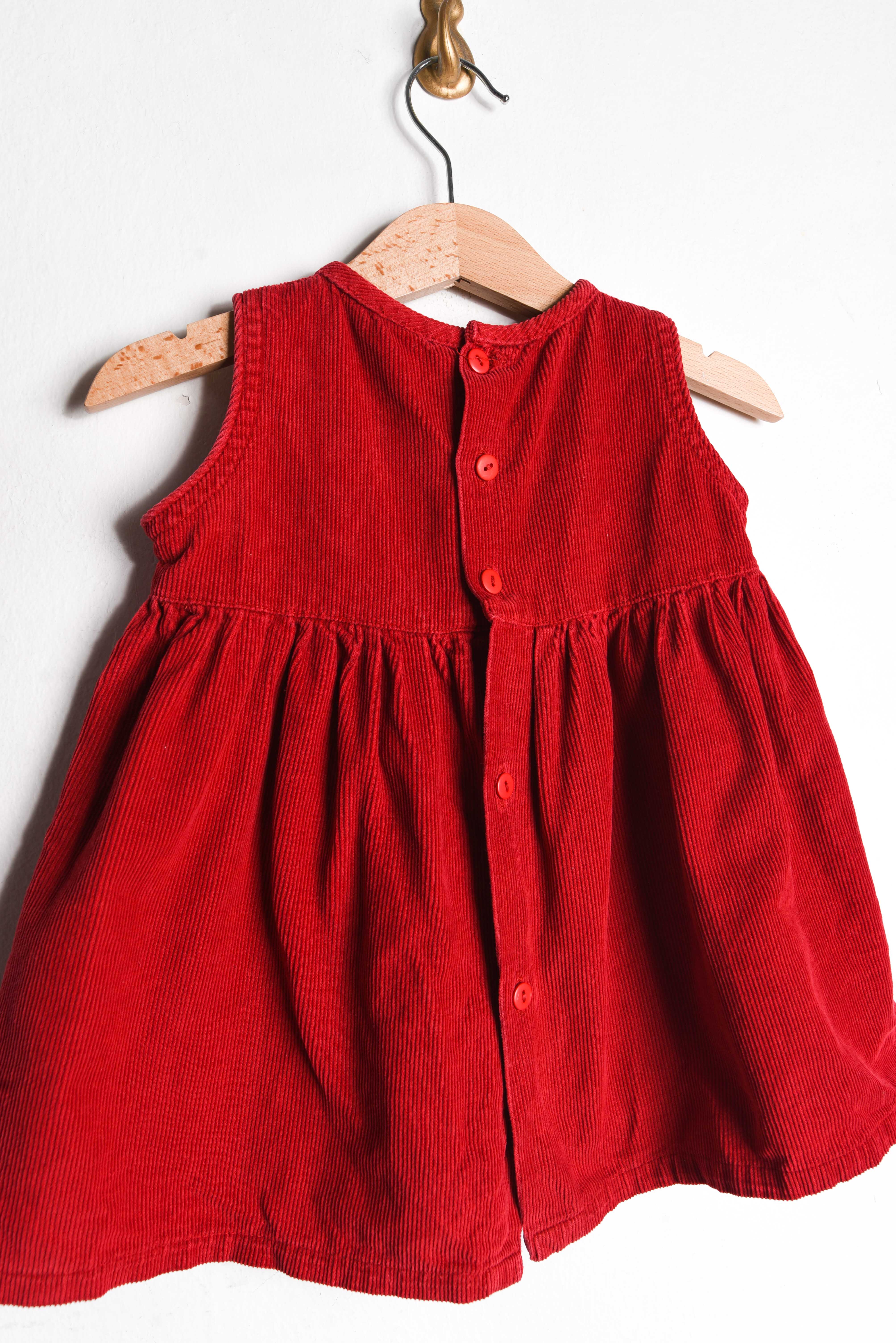 Vestido rojo cotelé 9M