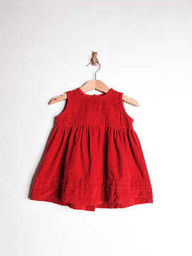 Vestido rojo cotelé 9M
