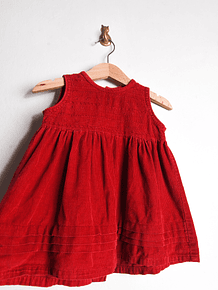 Vestido rojo cotelé 9M