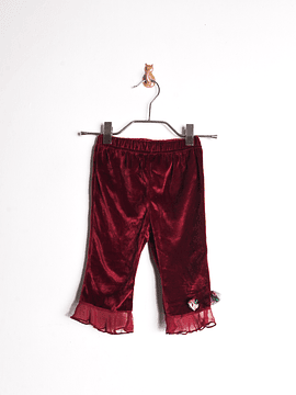 Calza burdeo vintage plush 12M