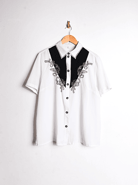 Blusa vintage b&w bordada