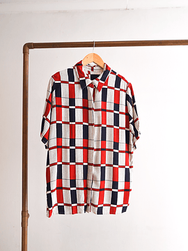 Camisa vintage tricolor 