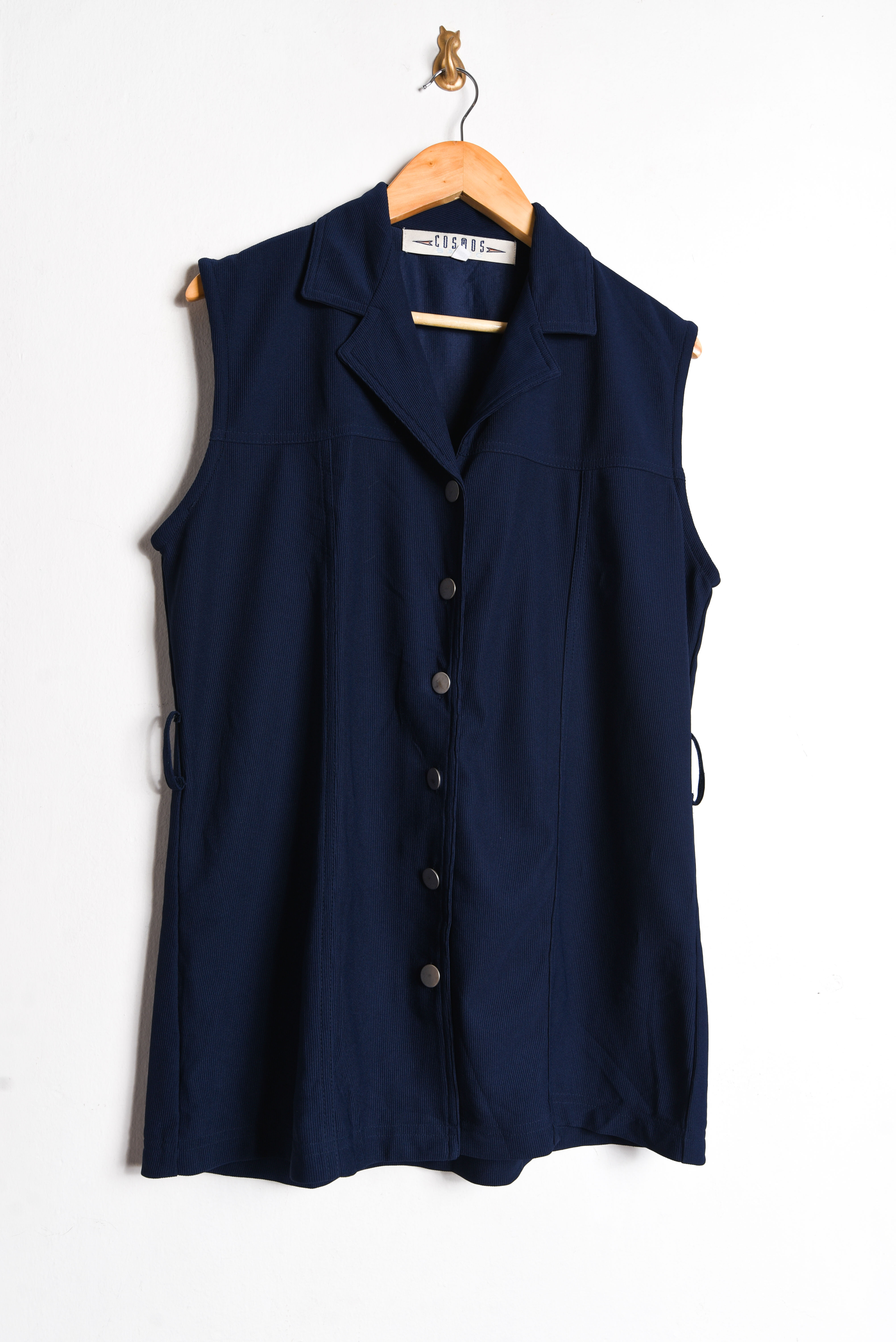 Blusón azul marino botones