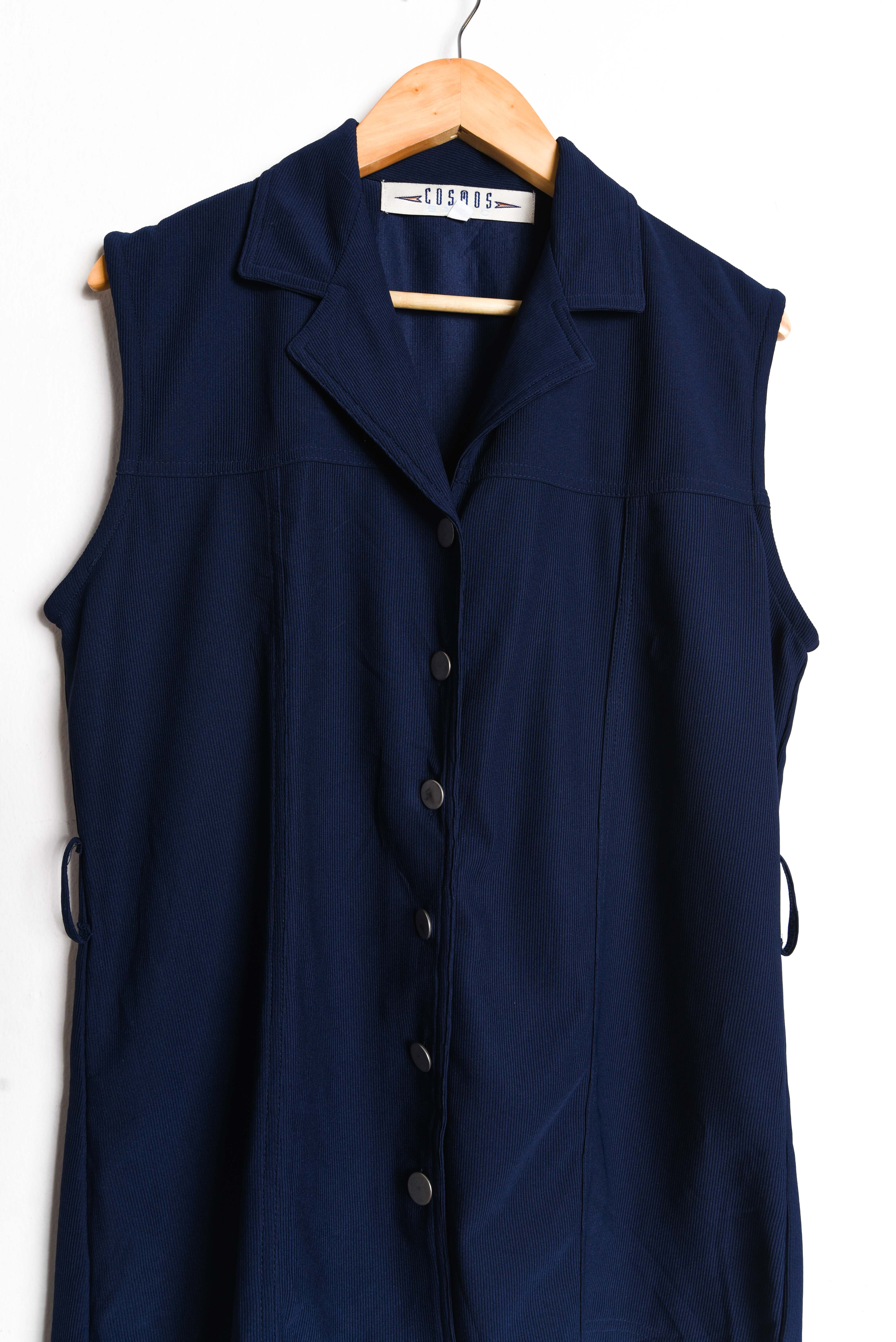 Blusón azul marino botones