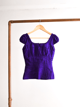Top vintage morado botones