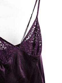 Slipdress dark purple transparencia