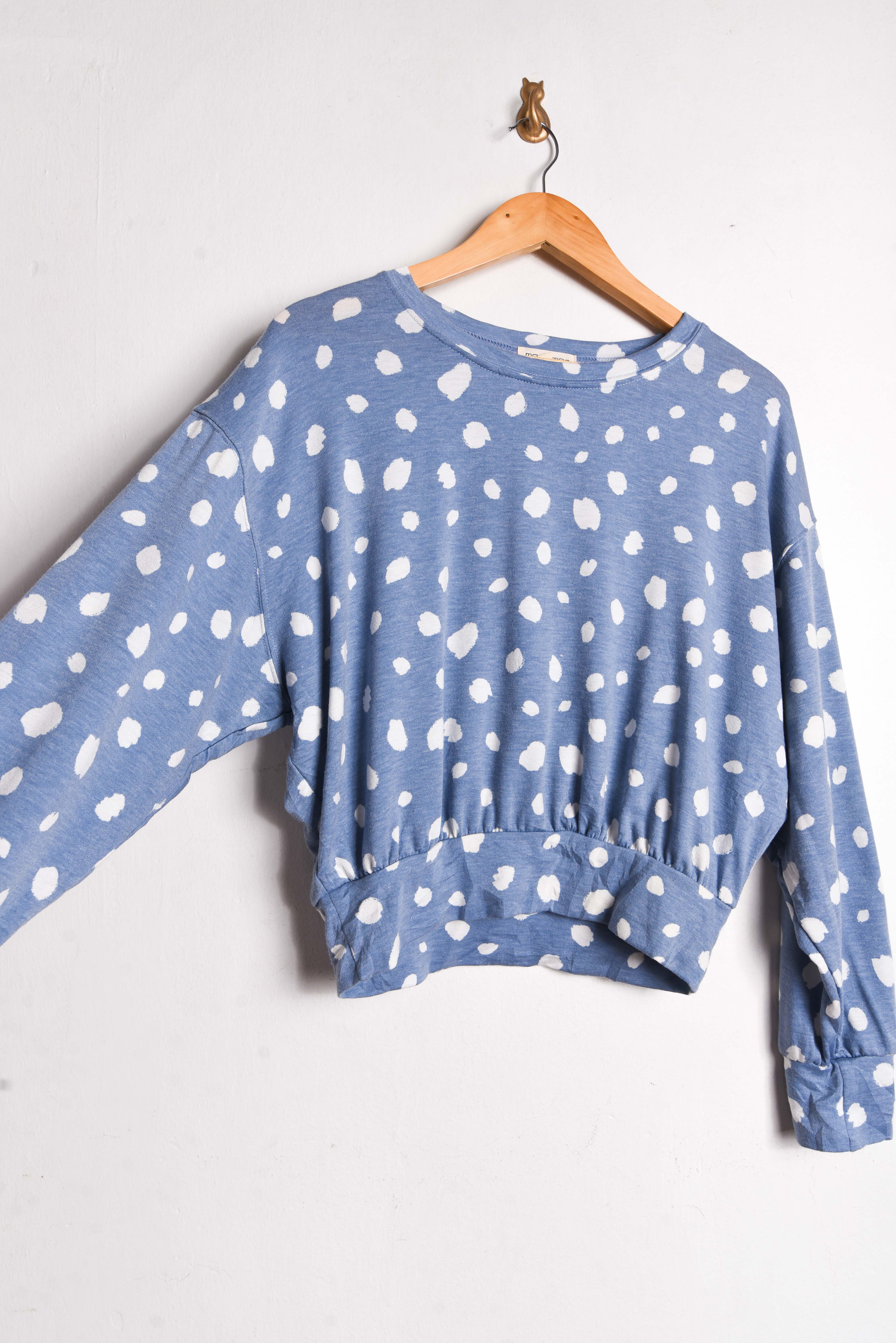 Polerón crop lunares